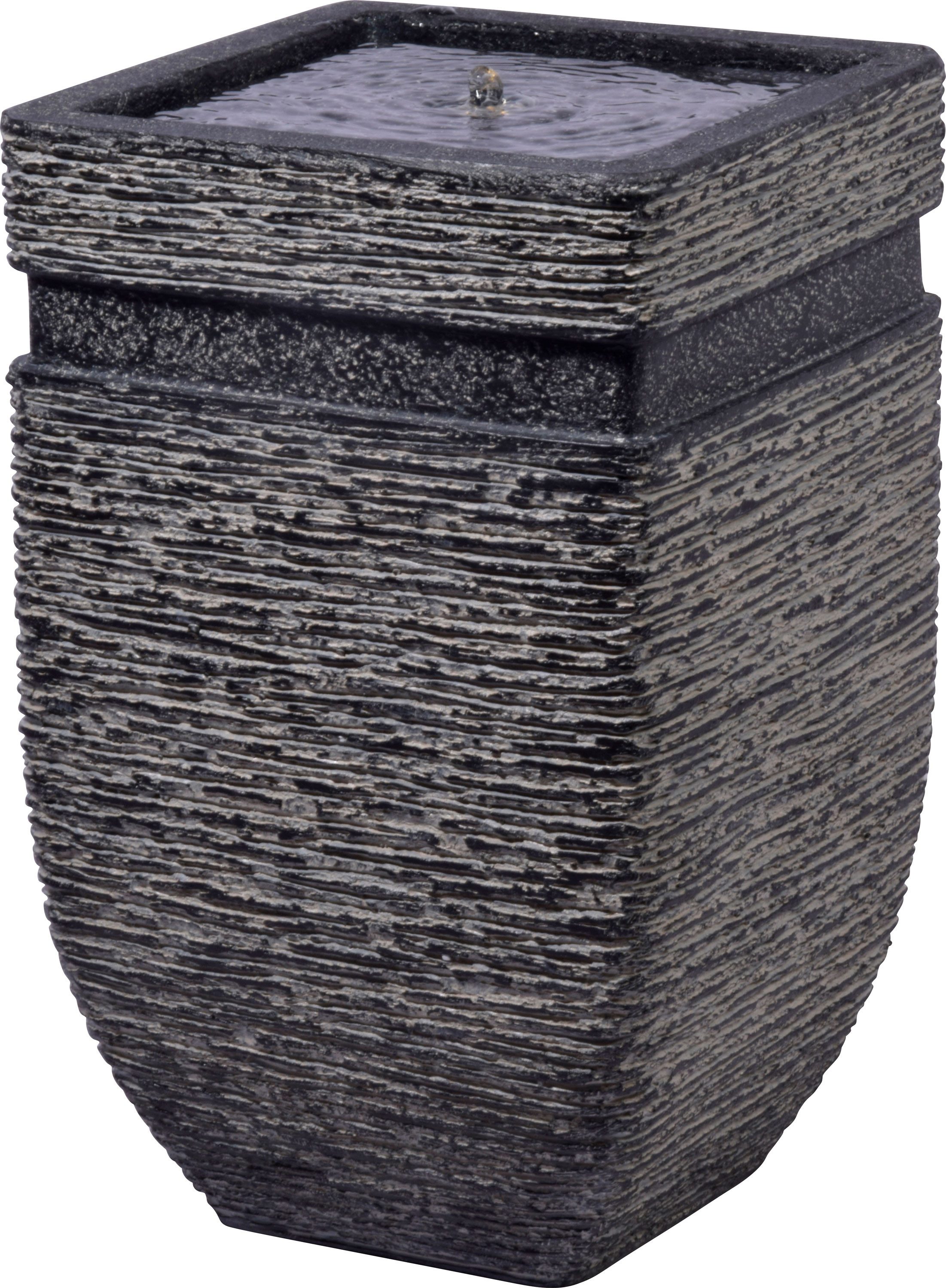 dobar Gartenbrunnen Gartenbrunnen „Hera“ mit Solar-Panel Wasserspiel