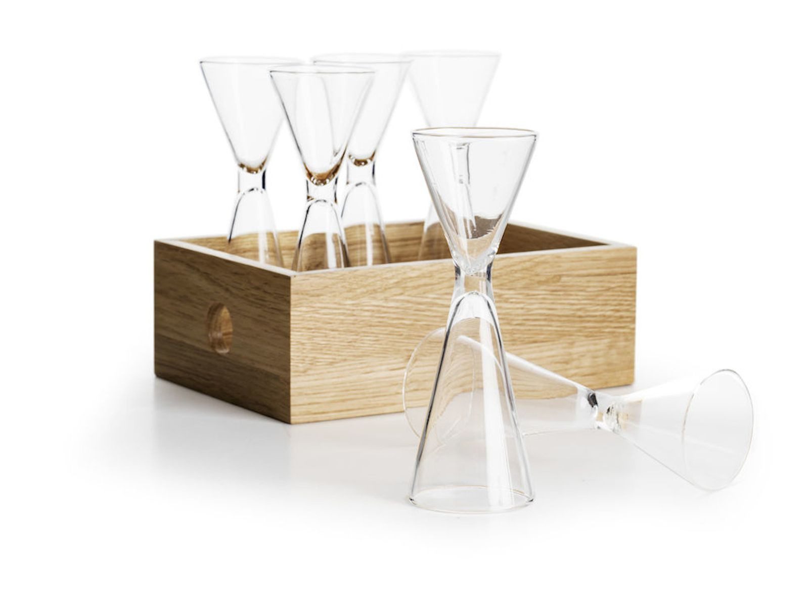 Gravidus Schnapsglas Schnapsglas Set mit Holzbox 7tlg.