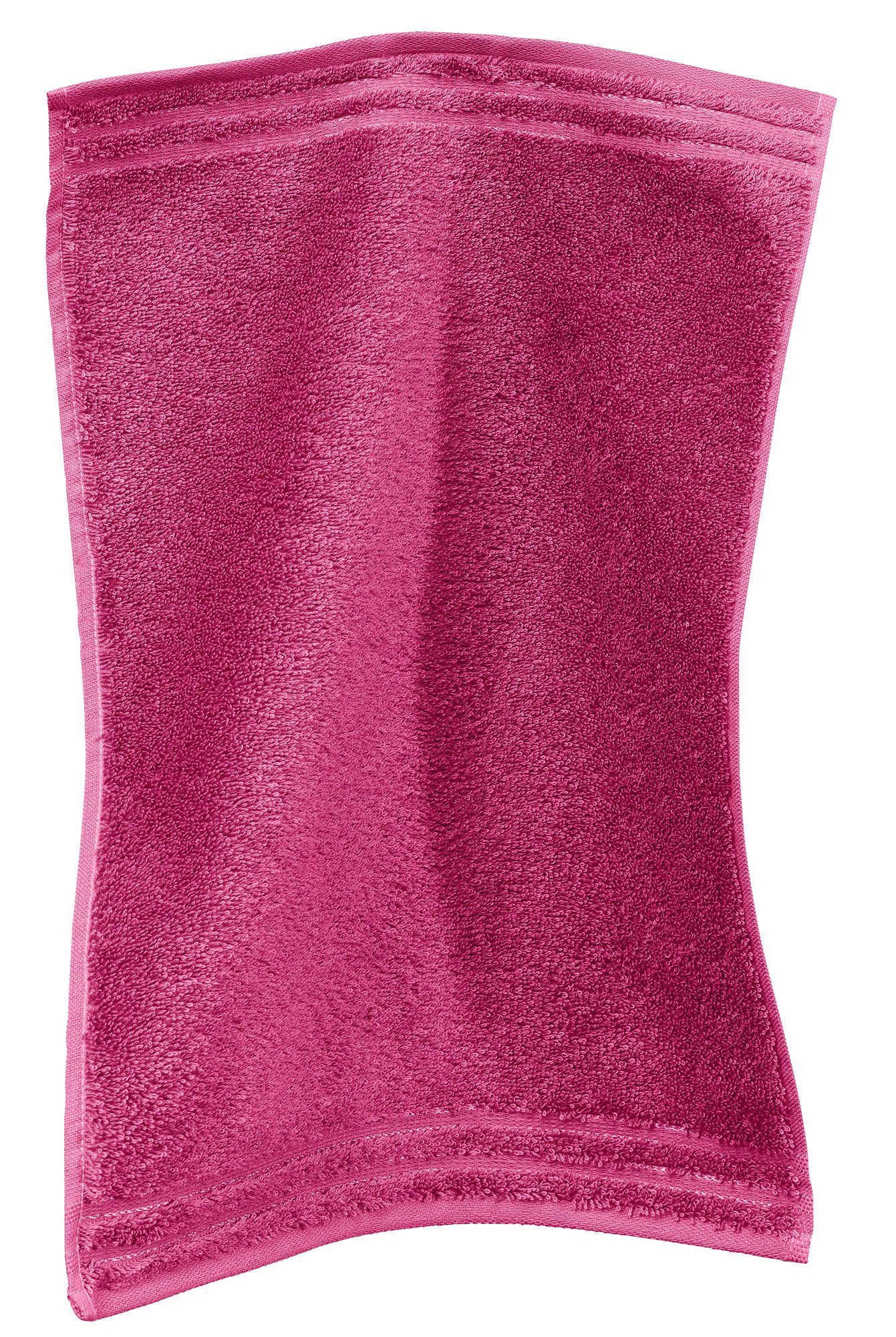 "Calypso Feeling", Gästehandtuch fuchsia (1-St), Gästetuch Walk-Frottier Vossen Frottier Uni