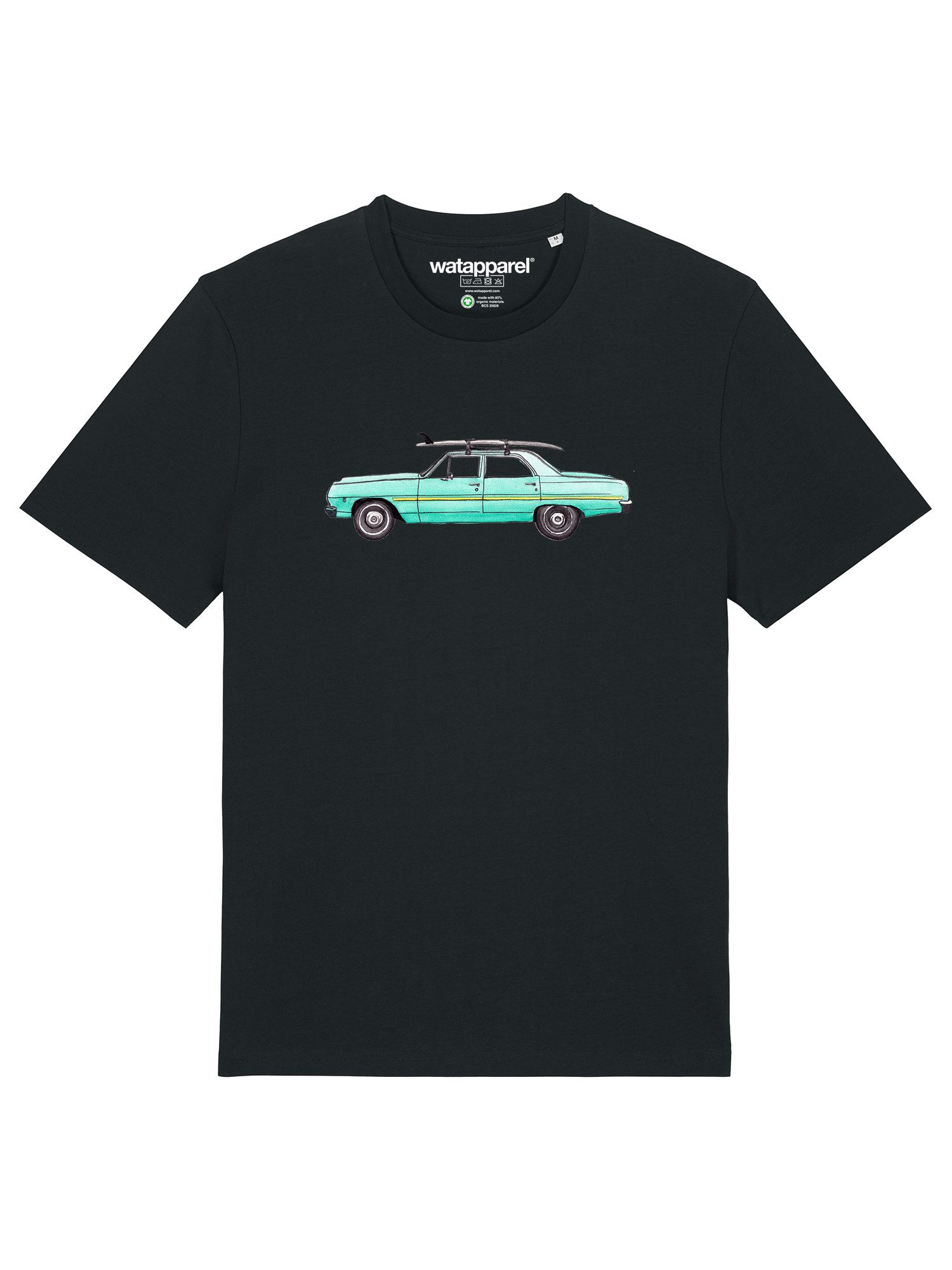wat? Apparel T-Shirt Surf Car
