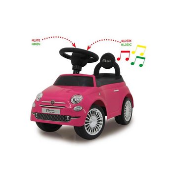 Jamara Rutscherauto Rutscher Fiat 500 pink, mit Kippschutz Sound Hupe Rutschfahrzeug Rutschauto Kinderauto rosa