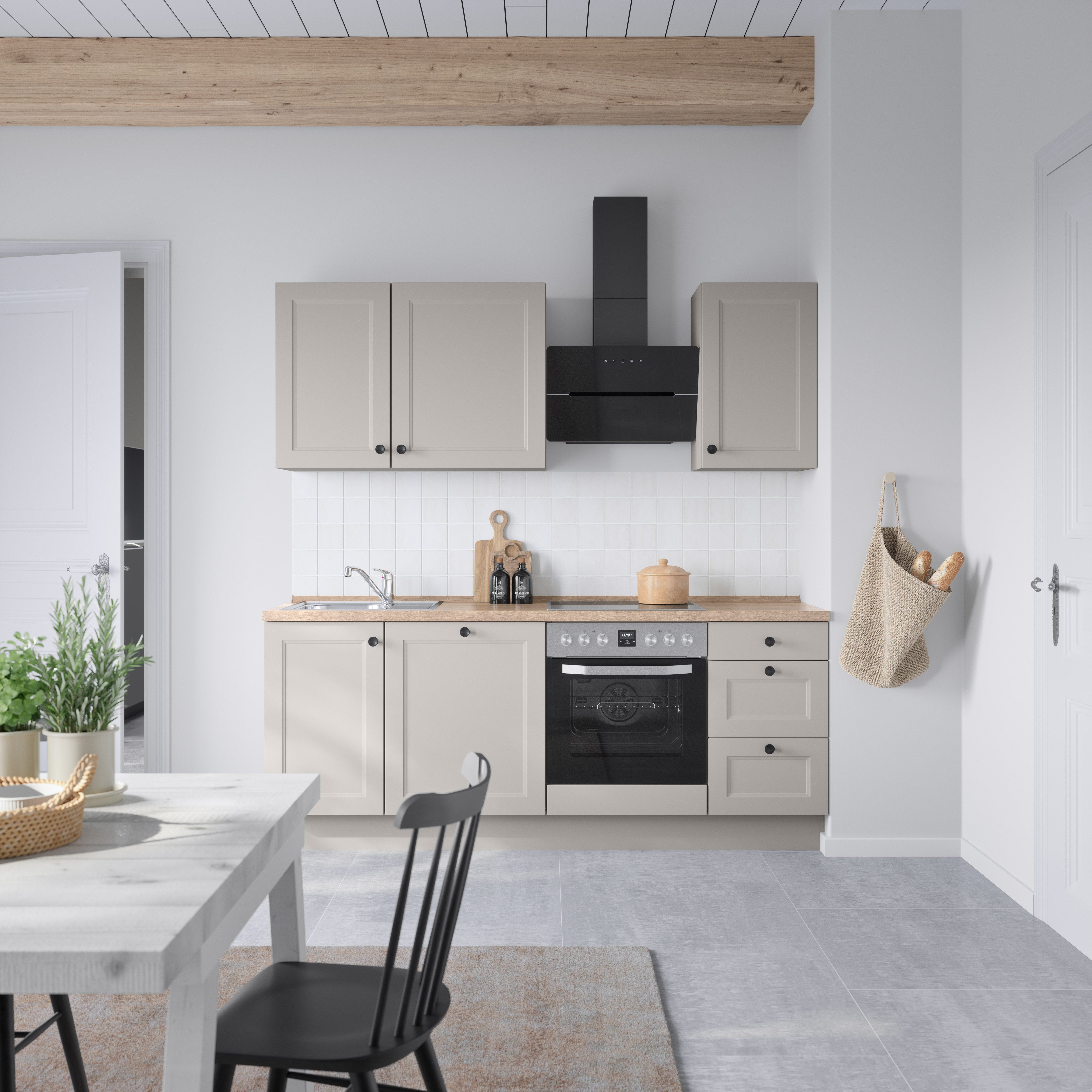 nobilia® Küchenzeile "Cascada II", NEU: individuell anpassbar mit gratis Profi-Beratung, vormontiert, Breite 210 cm, Ausrichtung wählbar, wahlw. mit E-Geräten