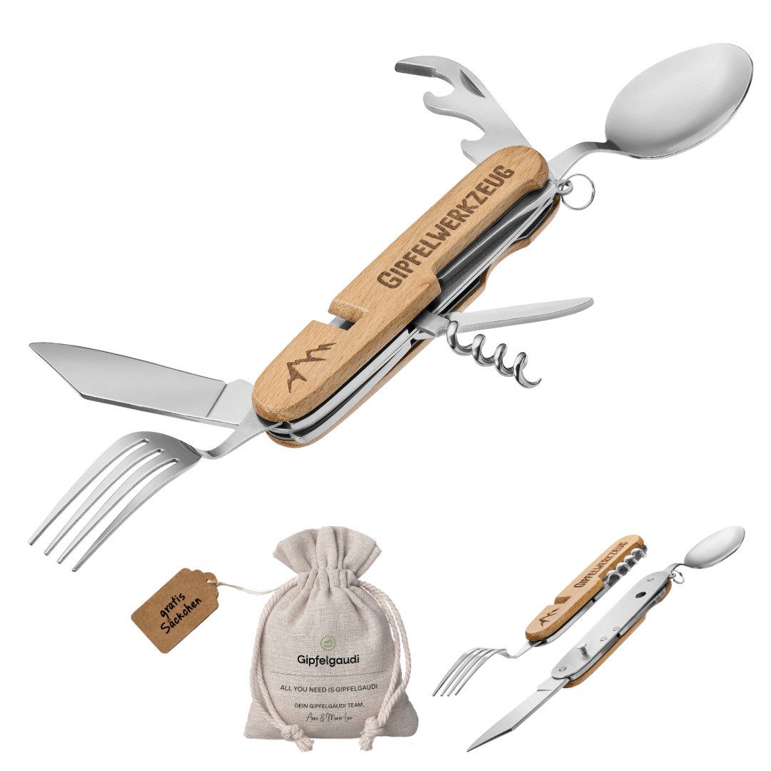 Gipfelgaudi Taschenmesser All-in-One Camping Besteck: ideal zum Wandern, Pi günstig online kaufen