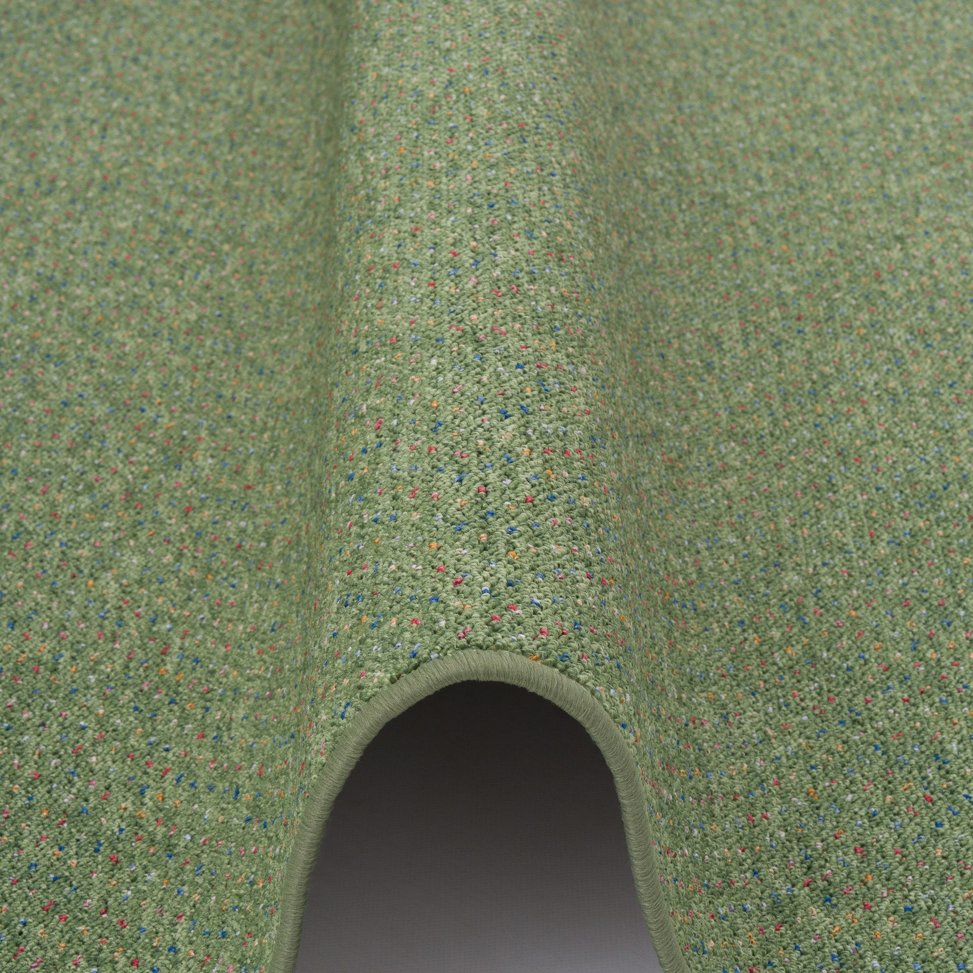 Snapstyle Veloursteppich Schlingen Teppich Alma Meliert Rund, Rund, Höhe: 8 mm