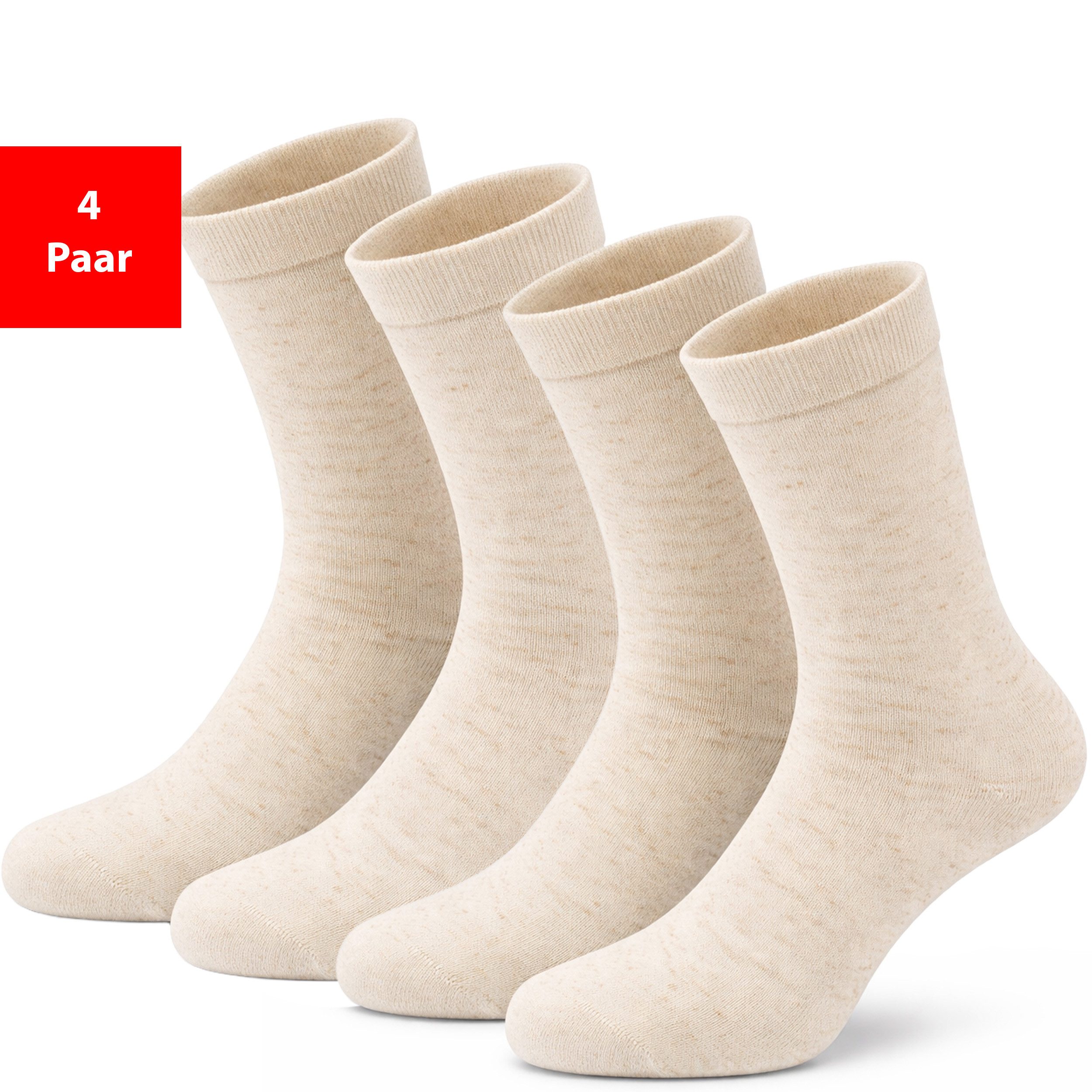 Fashionschmiede Socken Leinensocken Herren & Damen Handgekettelte Spitze Sommersocken Set (Set, 4-Paar, 4 Paar) Hochwertig verarbeitet, hergestellt in der Türkei