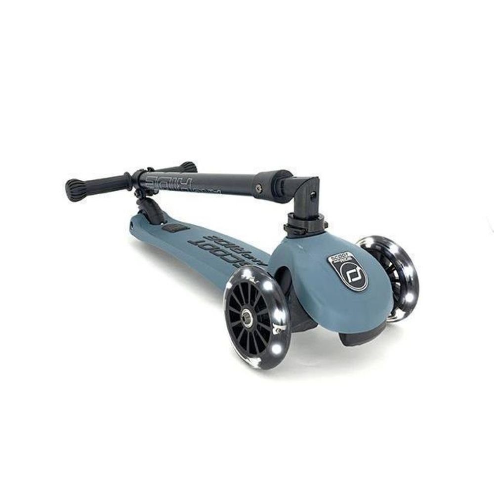 LED Dreiradscooter Scooter, Cityroller, blau and Highwaykick Scoot 3 Kinderroller, Kickboard, Steel, Ride