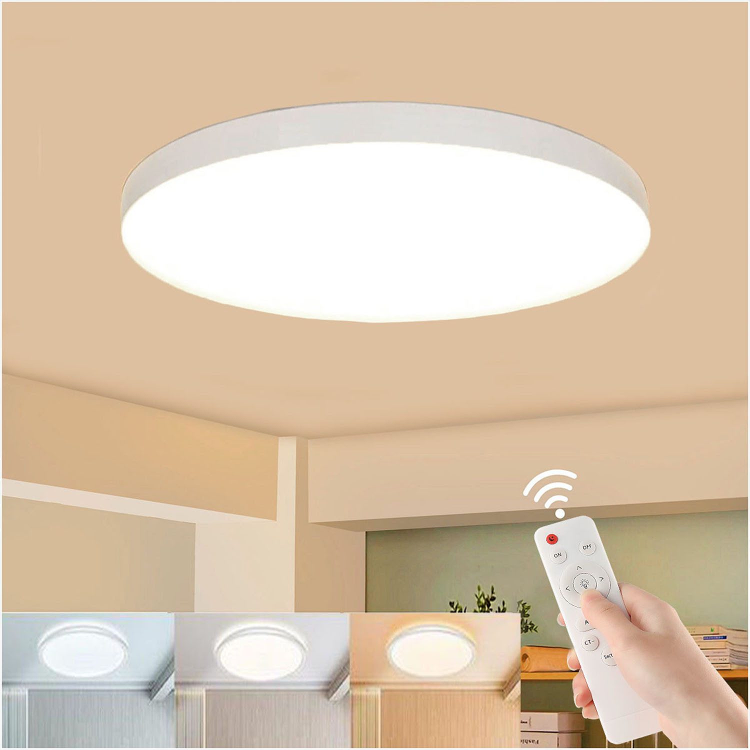 oyajia LED Deckenleuchte Deckenleuchte Rund Panel günstig online kaufen