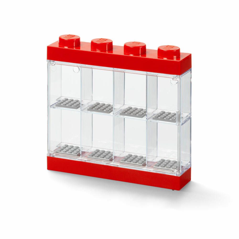NHG Vitrine LEGO Minifigure Display Case 8 - Red perfekt für LEGO-Figuren