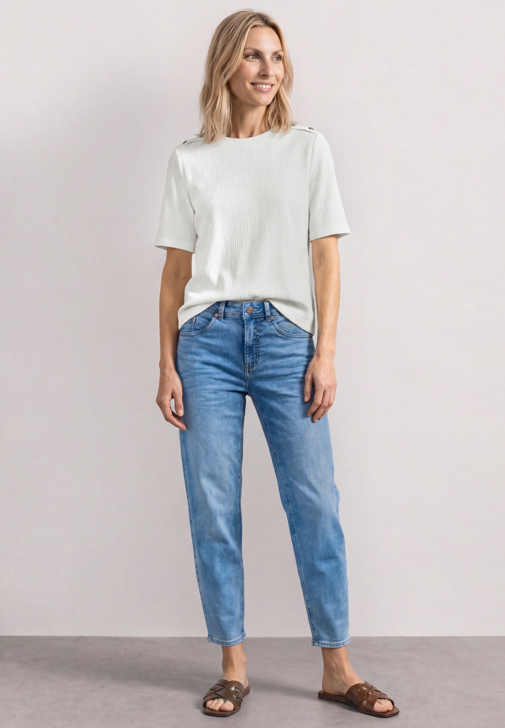 STREET ONE T-Shirt mit Strukturmix – Bild 3 von 5