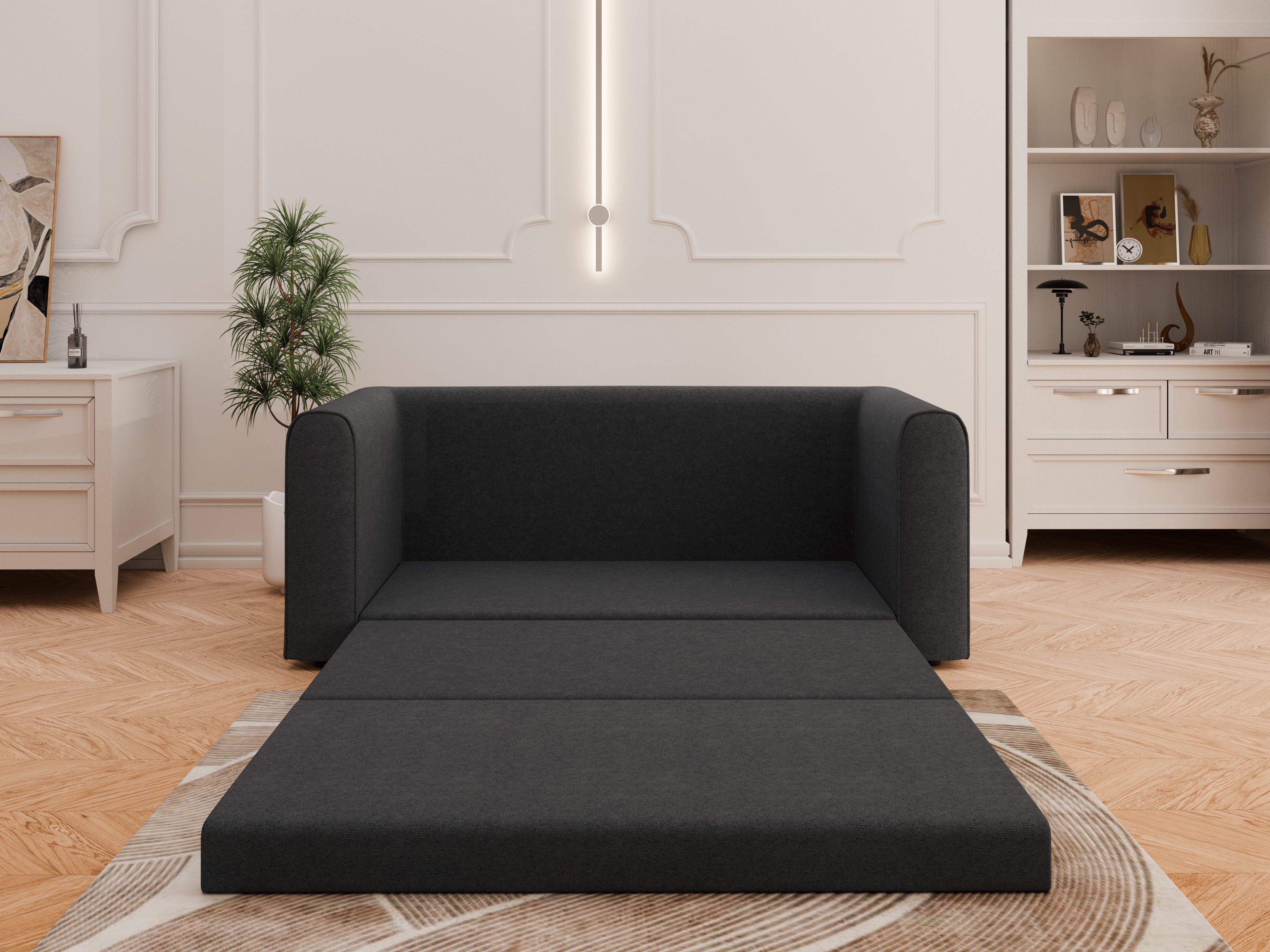 Homesy Schlafsofa Arelis – Moderne 2-Sitzer Sofa mit Bettfunktion, Bestseller, Platzsparendes Sofa mit Gästebettfunktion