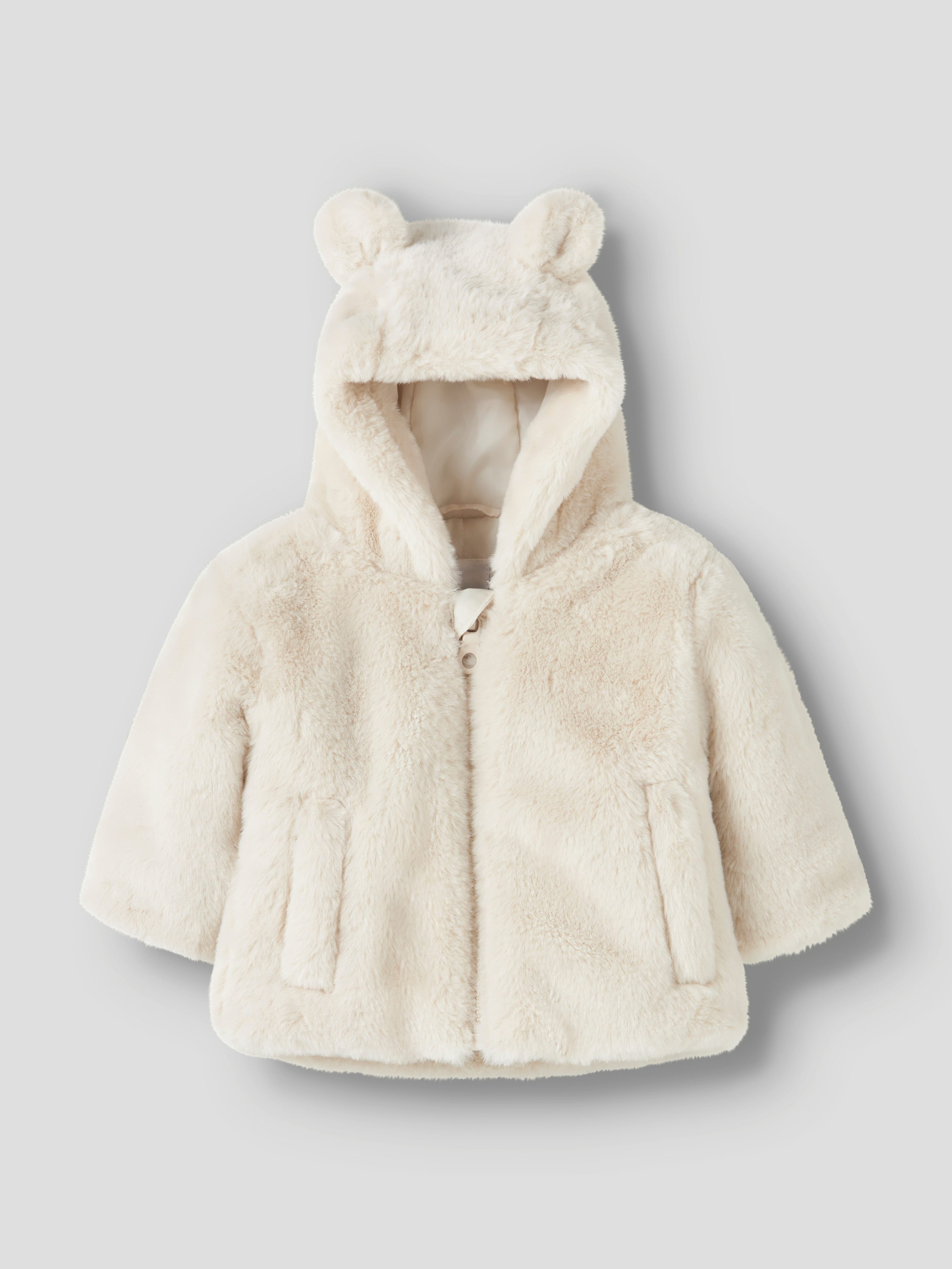 Name It Kapuzenplüschjacke NBFMILA JACKET HOOD PB Kunstfaser