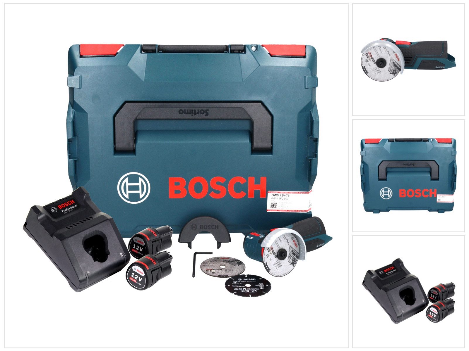 Bosch Professional Akku-Winkelschleifer GWS 12V-76 Professional Akku Winkelschleifer 12 V 76 mm Brushless