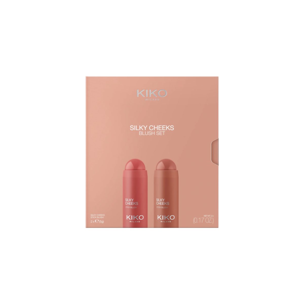KIKO Milano Make-up Set SILKY CHEEKS BLUSH SET - Make-up Set - brown & pink, 2-tlg.