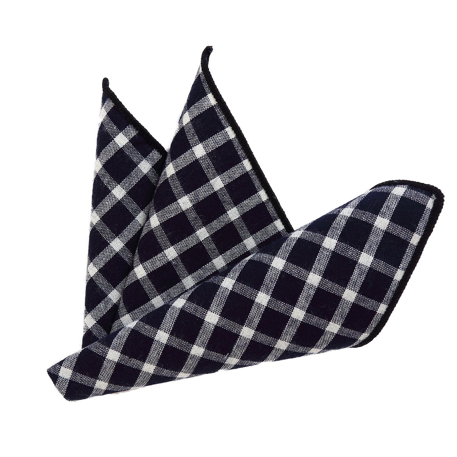 DonDon Einstecktuch DonDon Herren Hanky Einstecktuch kariert, (Packung, 1-St), vorgefaltet, kariert, Baumwolle