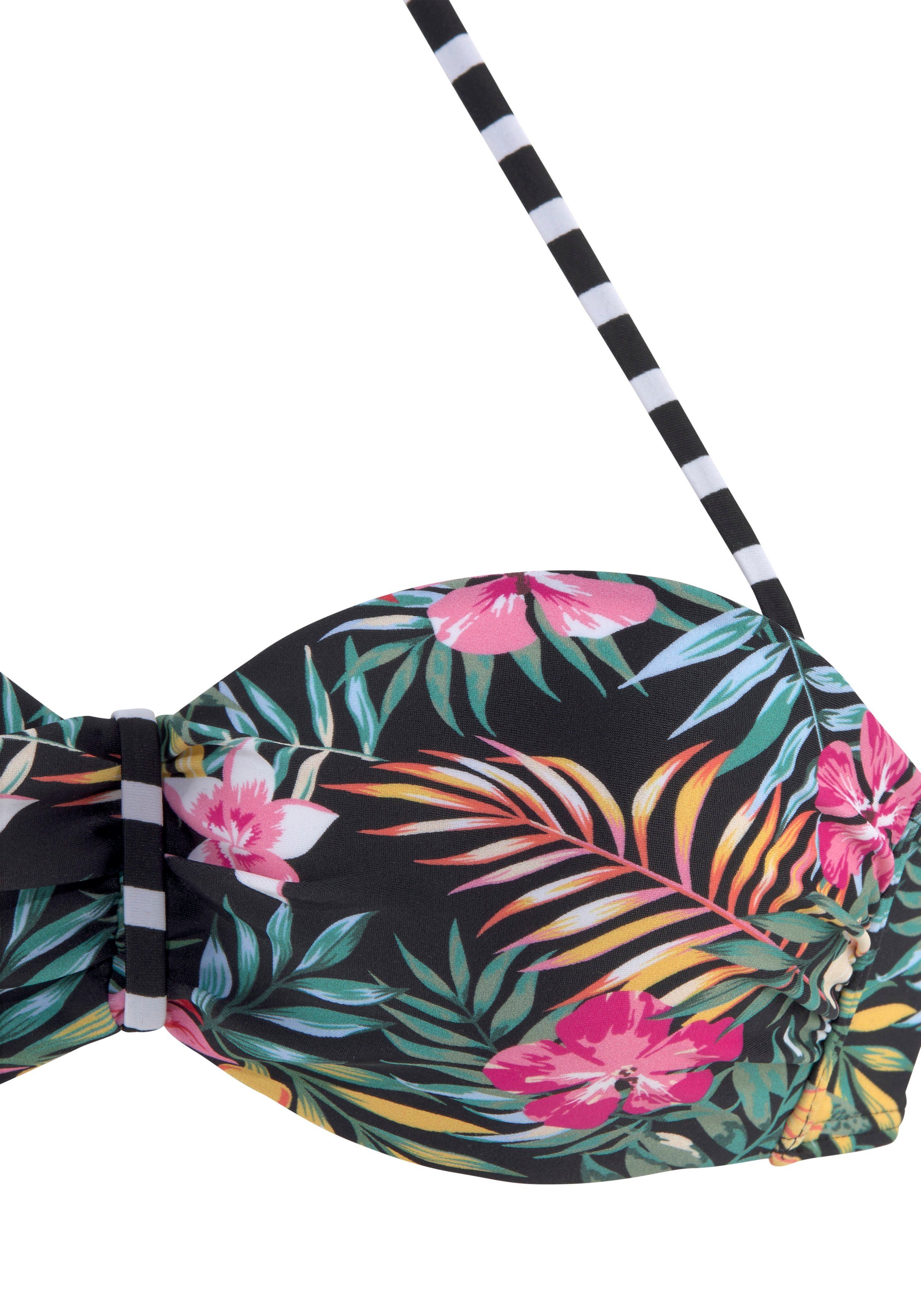 Venice Beach Bandeau-Bikini-Top Summer, mit geraffter Mitte