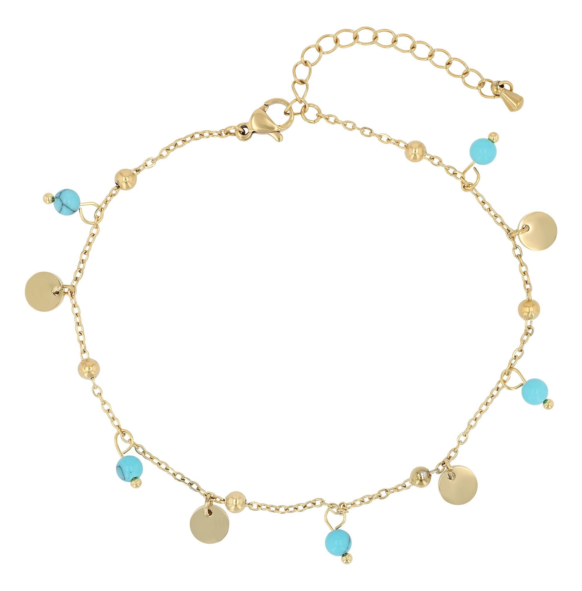 AKZENT Fußkette Nola Edelstahl gold Damen wasserfest günstig online kaufen