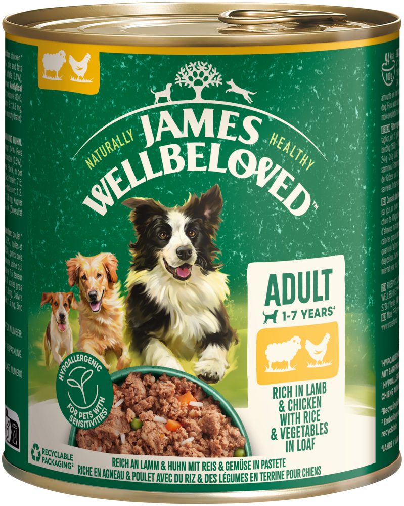 JAMES WELLBELOVED™ Hund Dose Lamm & Huhn in Pastete 800g