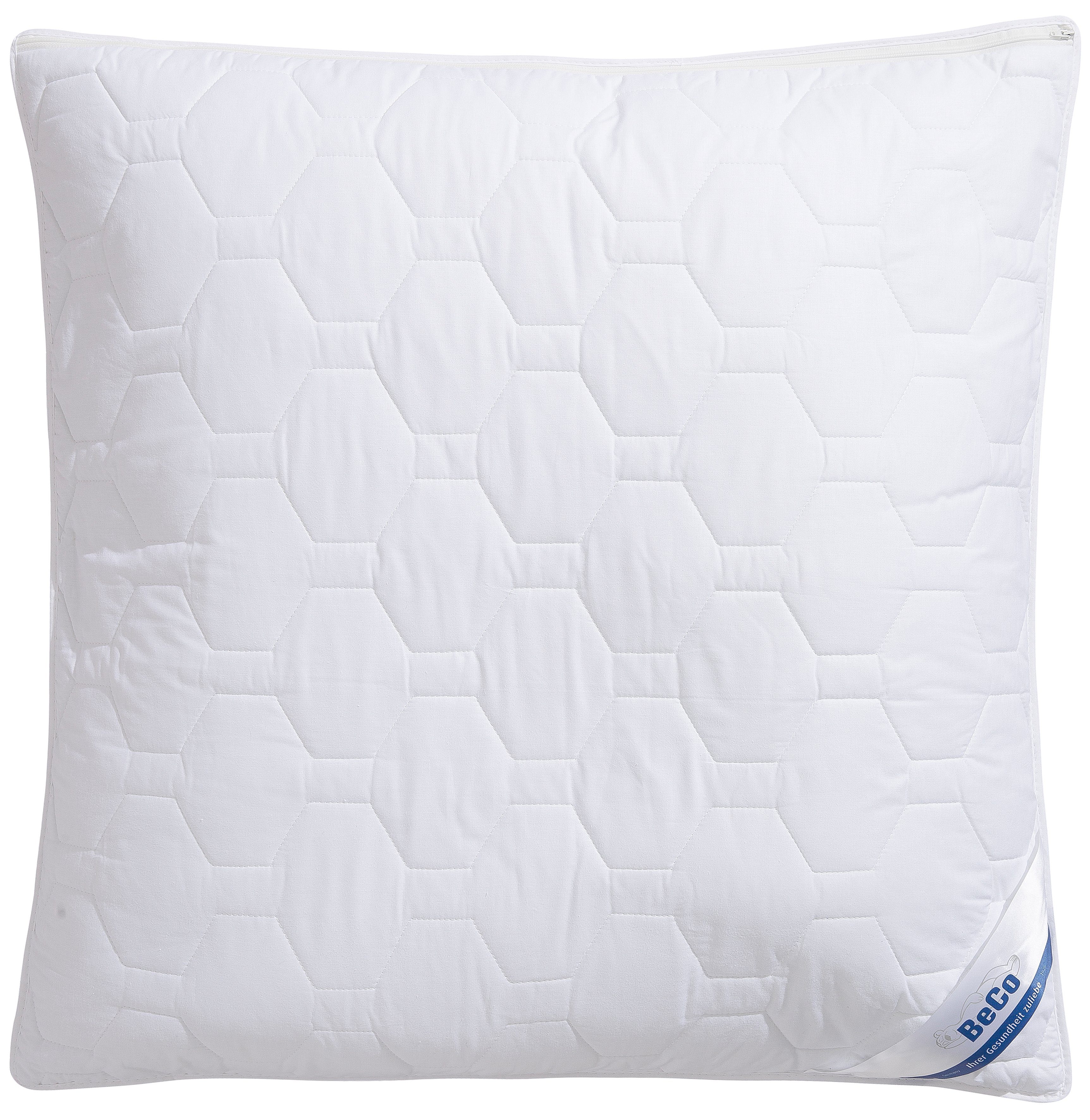 Beco Microfaserkissen Medibett, Kopfkissen, Füllung: Polyester, Bezug: Polyester oder Baumwolle, Seitenschläfer, Bauchschläfer, Rückenschläfer, Kissen 40x80 cm, 80x80cm, Allergiker geeignet (Hausstauballergiker)