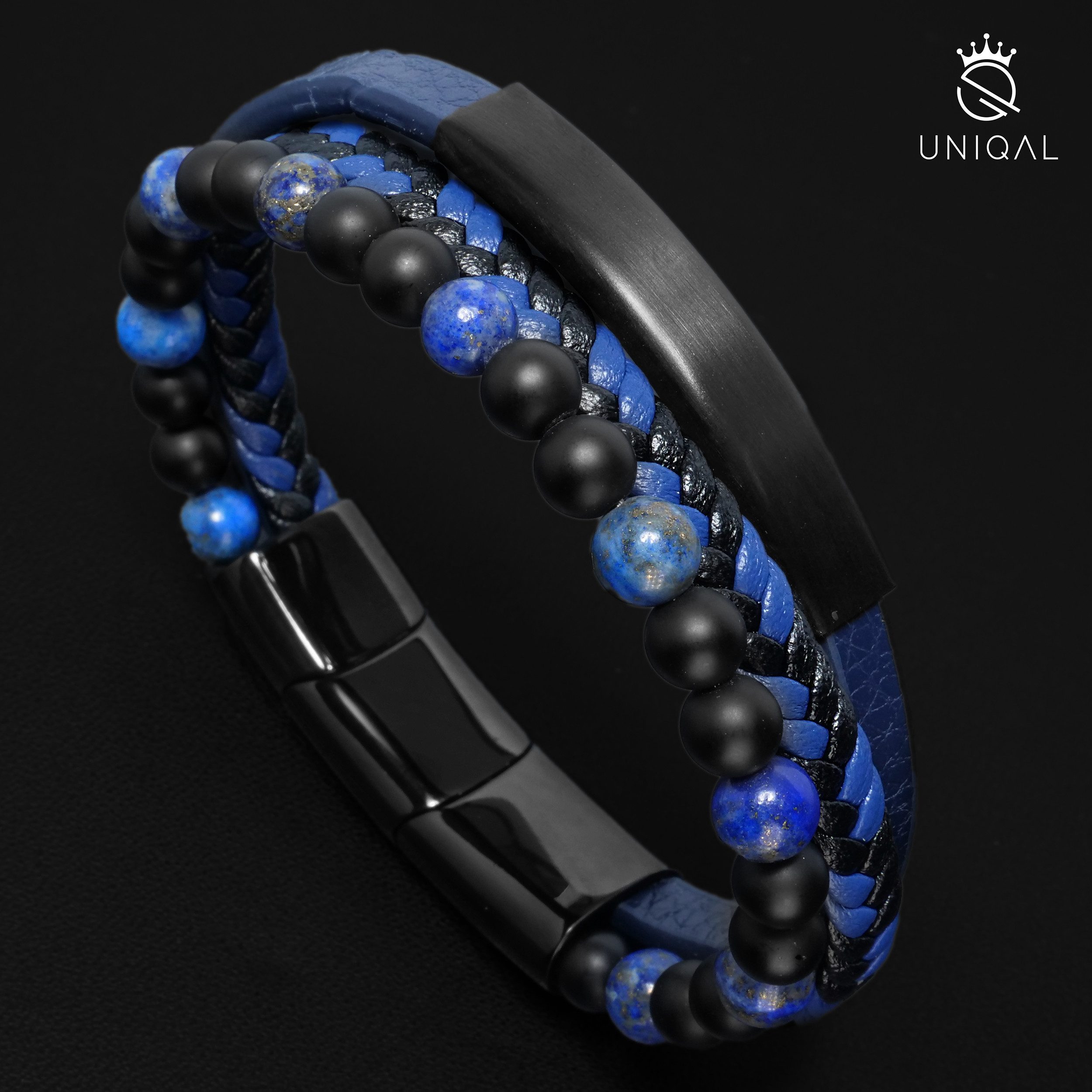 UNIQAL.de Lederarmband Lederarmband Herren "FANCY" Perlenarmband Naturstein günstig online kaufen