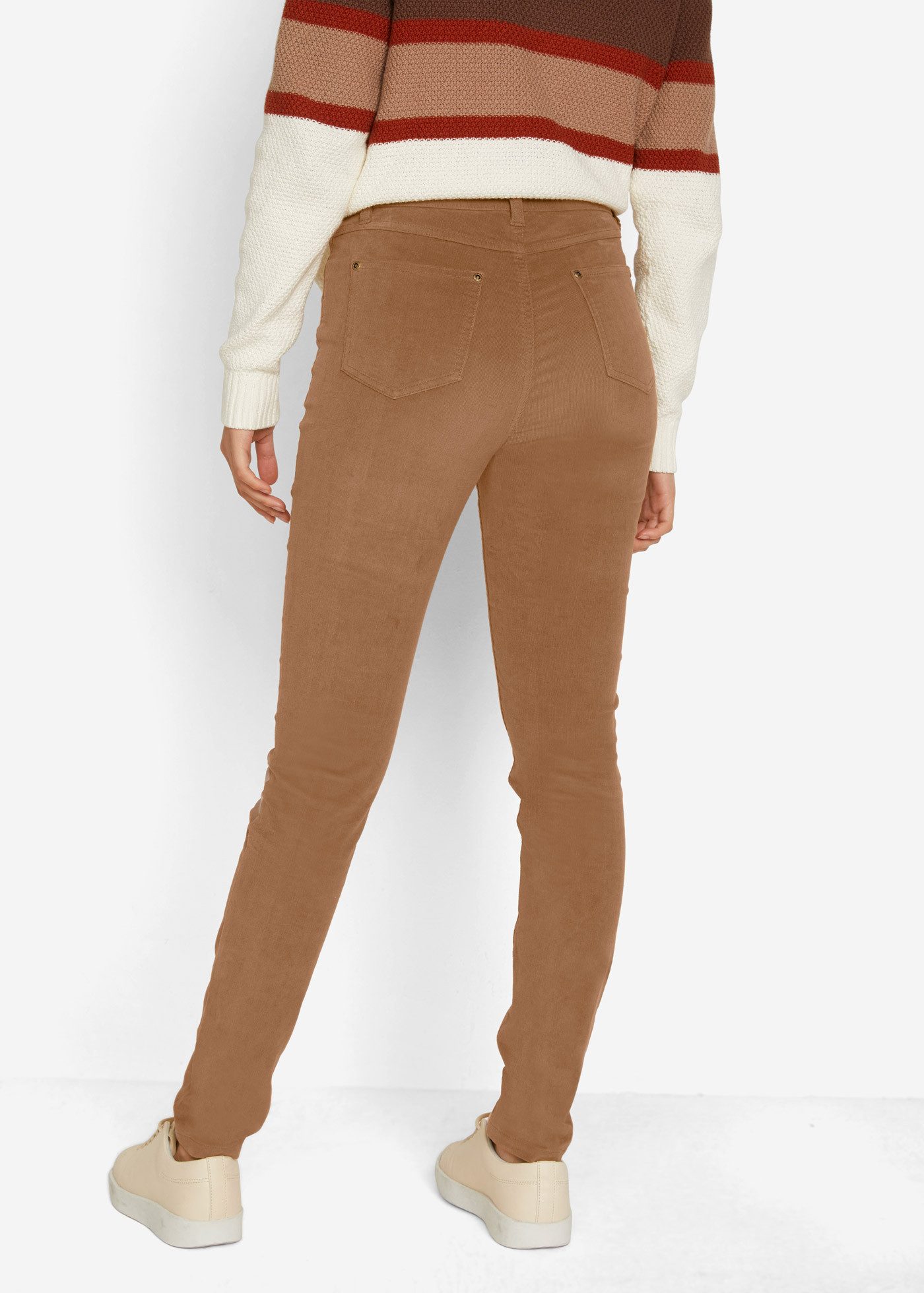 bonprix Cordhose (2-tlg) aus Baumwolle und Elasthan, schmale Passform, Skinny Fit
