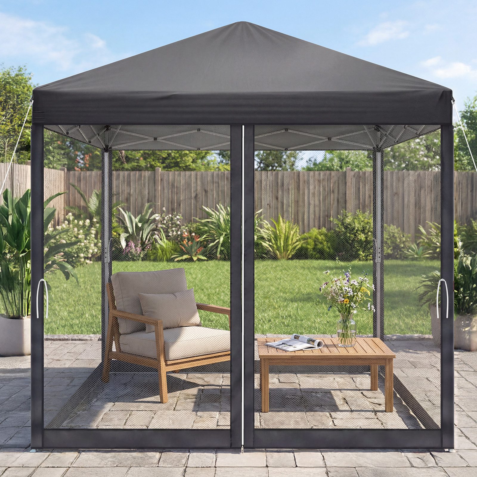LALAHO Faltpavillon Partyzelt Pop Up Pavillon 2x2m, mit 4 Netzvorhängen, UV günstig online kaufen