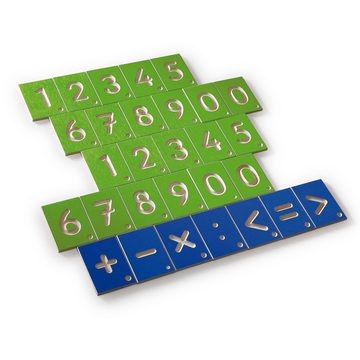 Erzi® Lernspielzeug (Set, 29-St), Lernspiel Zahlen, spielend rechnen lernen, aus Holz
