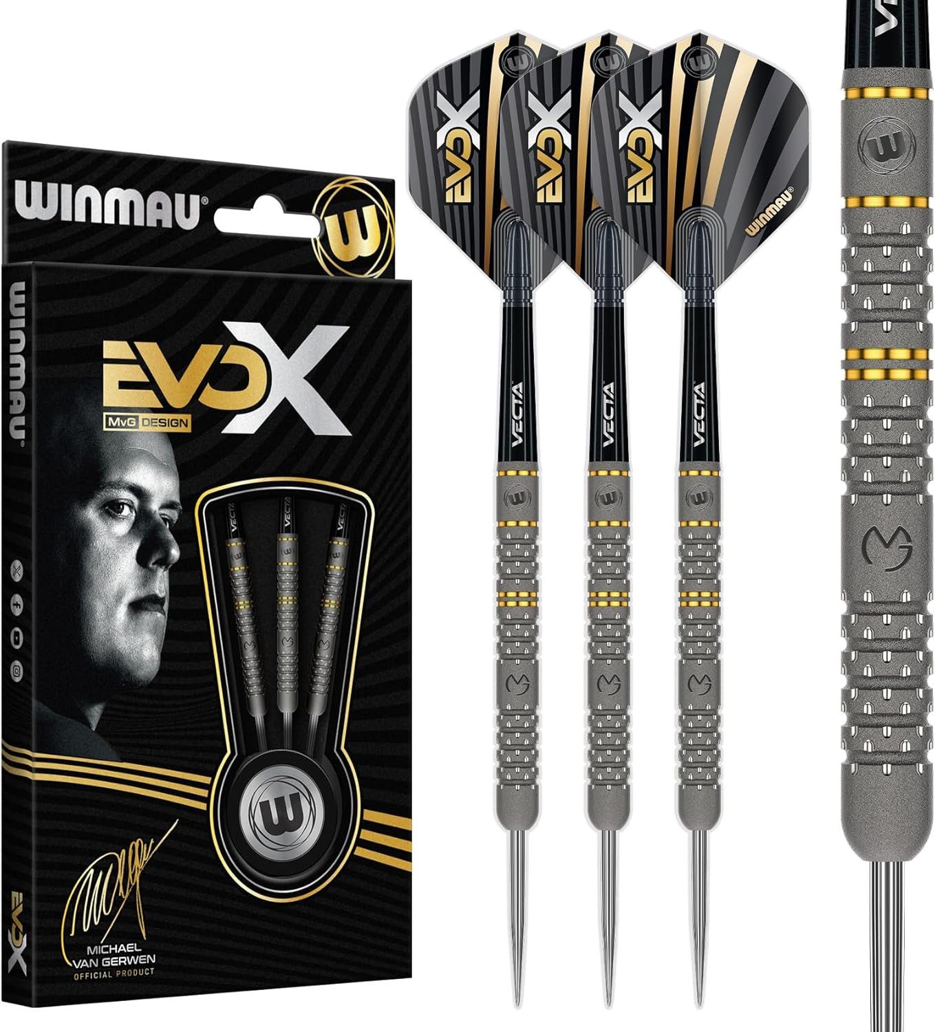 TARGET DARTS Dartpfeil Michael Van Gerwen MvG - EvoX 21g Professional Steeldarts-Set