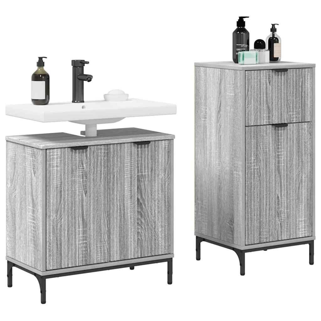 vidaXL Badezimmer-Set Badezimmermöbel Set Plaid 2 günstig online kaufen