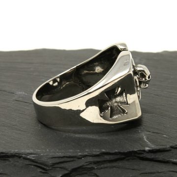 DALMARO.de Fingerring Ring Silber aus Edelstahl - IRON SKULL