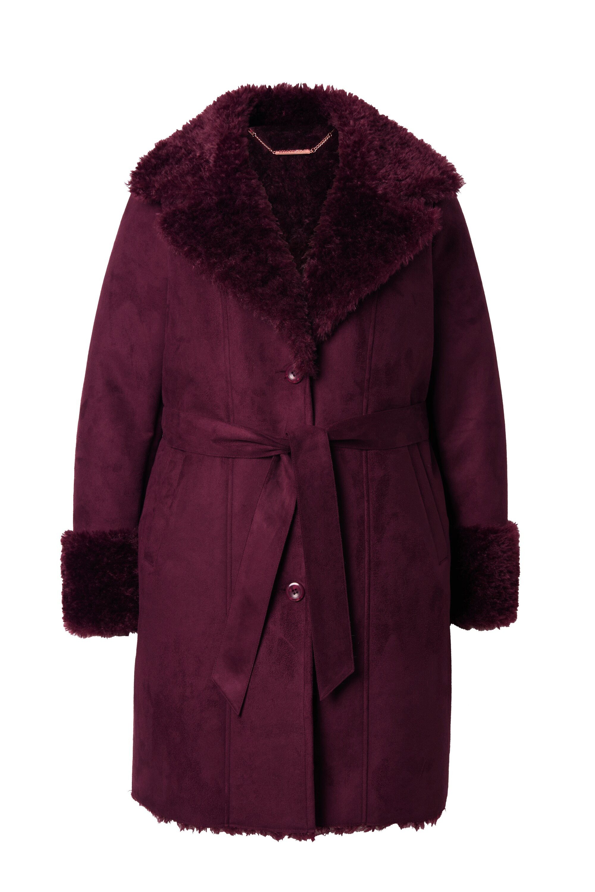 MIAMODA Wintermantel Mantel A-Linie FakeFur-Innenseite Reverskragen günstig online kaufen