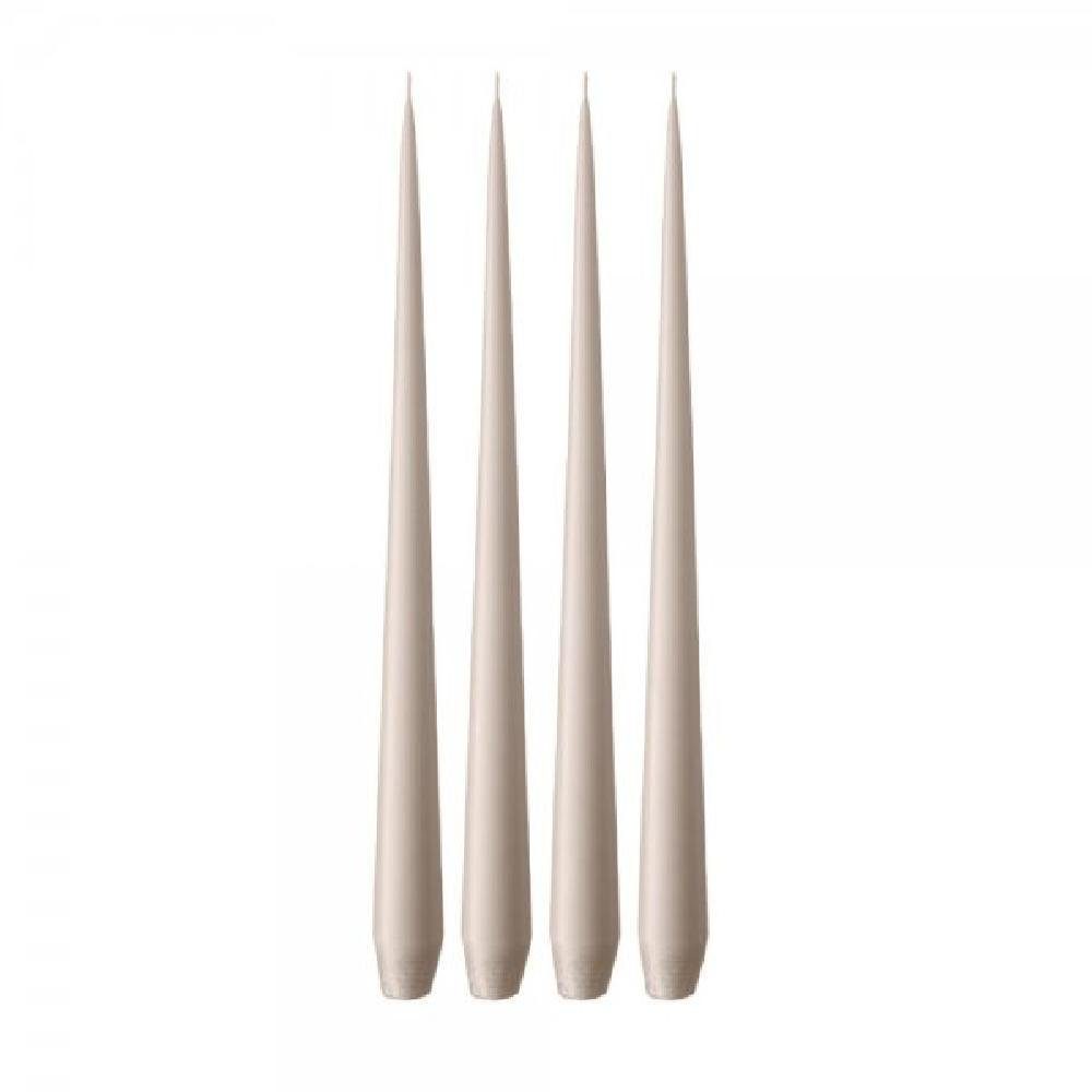 ester & erik Tafelkerze Spitzkerze Taper Candle Linen Grey (4-teilig) (32cm)