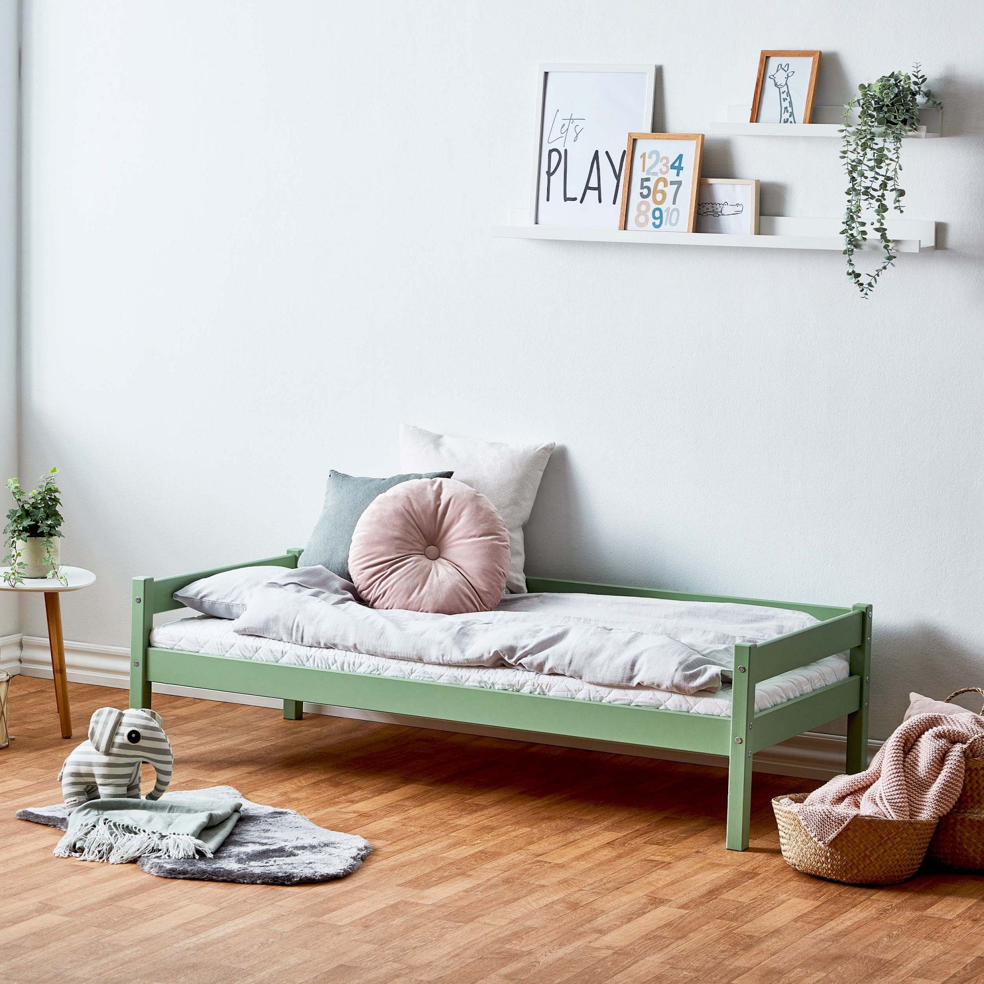 Home affaire Kinderbett ECO One, Einzelbett, skandinavisches Design, wahlweise mit Matratze, Liegefläche 70x160 cm