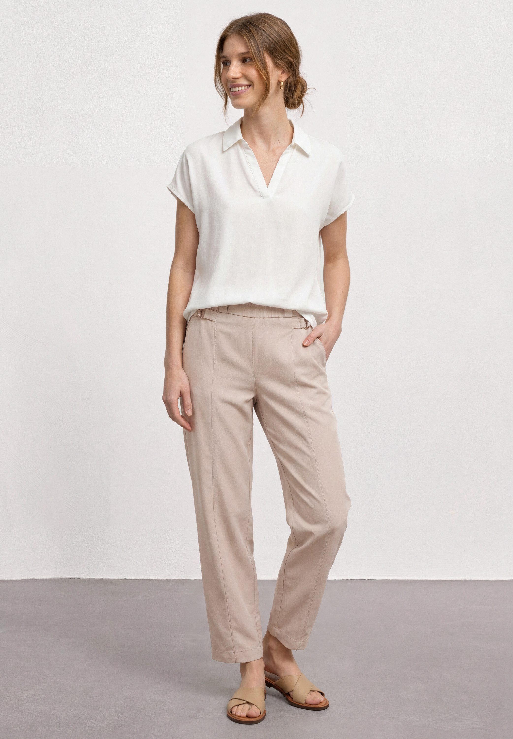 STREET ONE Stoffhose High Waist