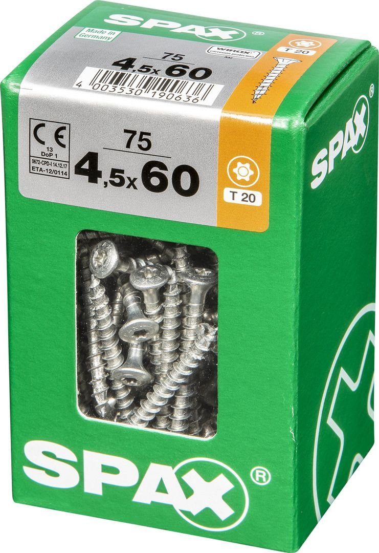 SPAX Holzbauschraube Spax Universalschrauben 4.5 x 60 mm TX 20 - 75