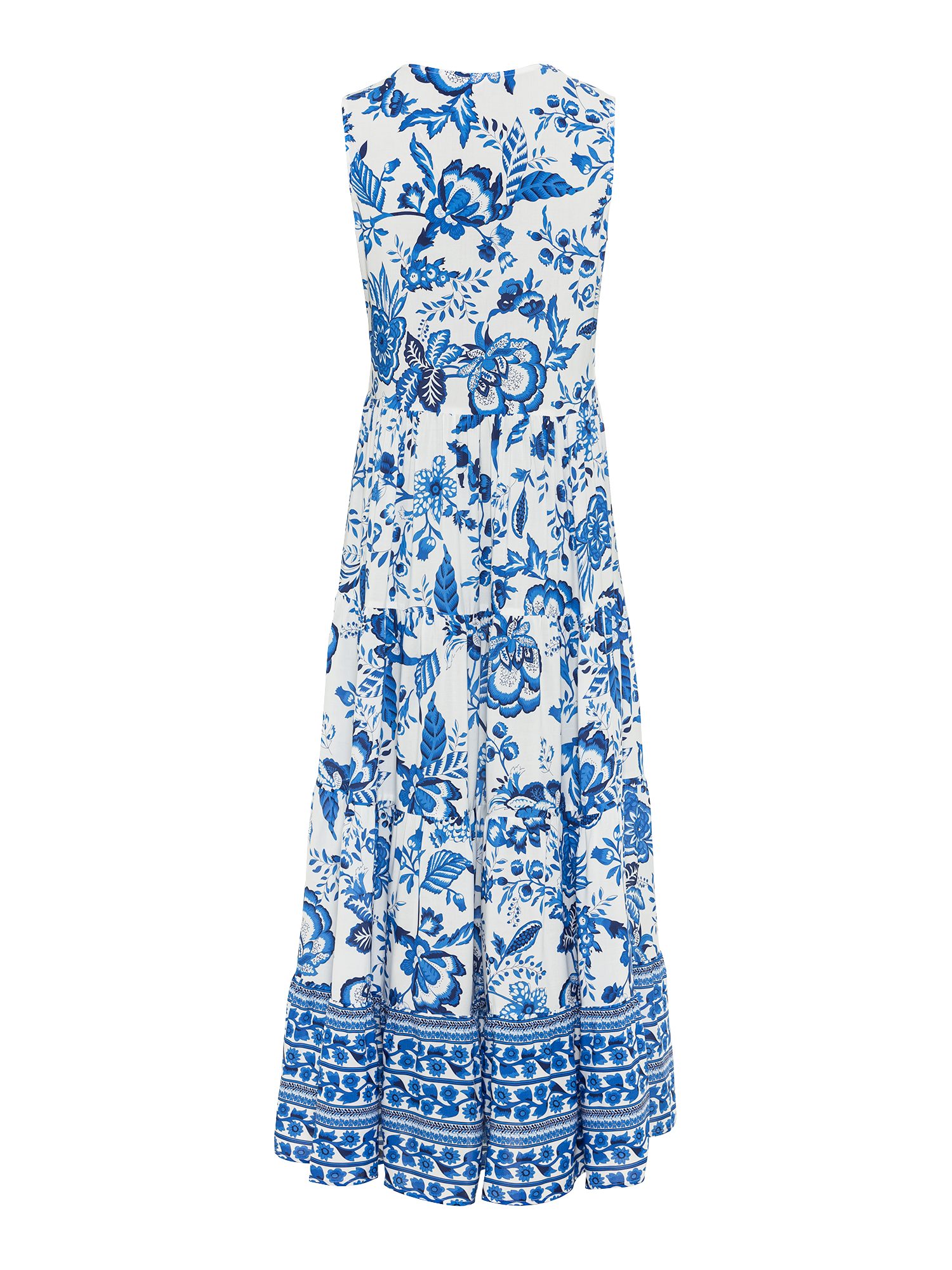 LASCANA Maxikleid mit Blumenprint und kurzer Knopfleiste Elegantes Sommerkleid aus Webware, Strandkleid,Druckkleid, Tunikakleid – Bild 4 von 5