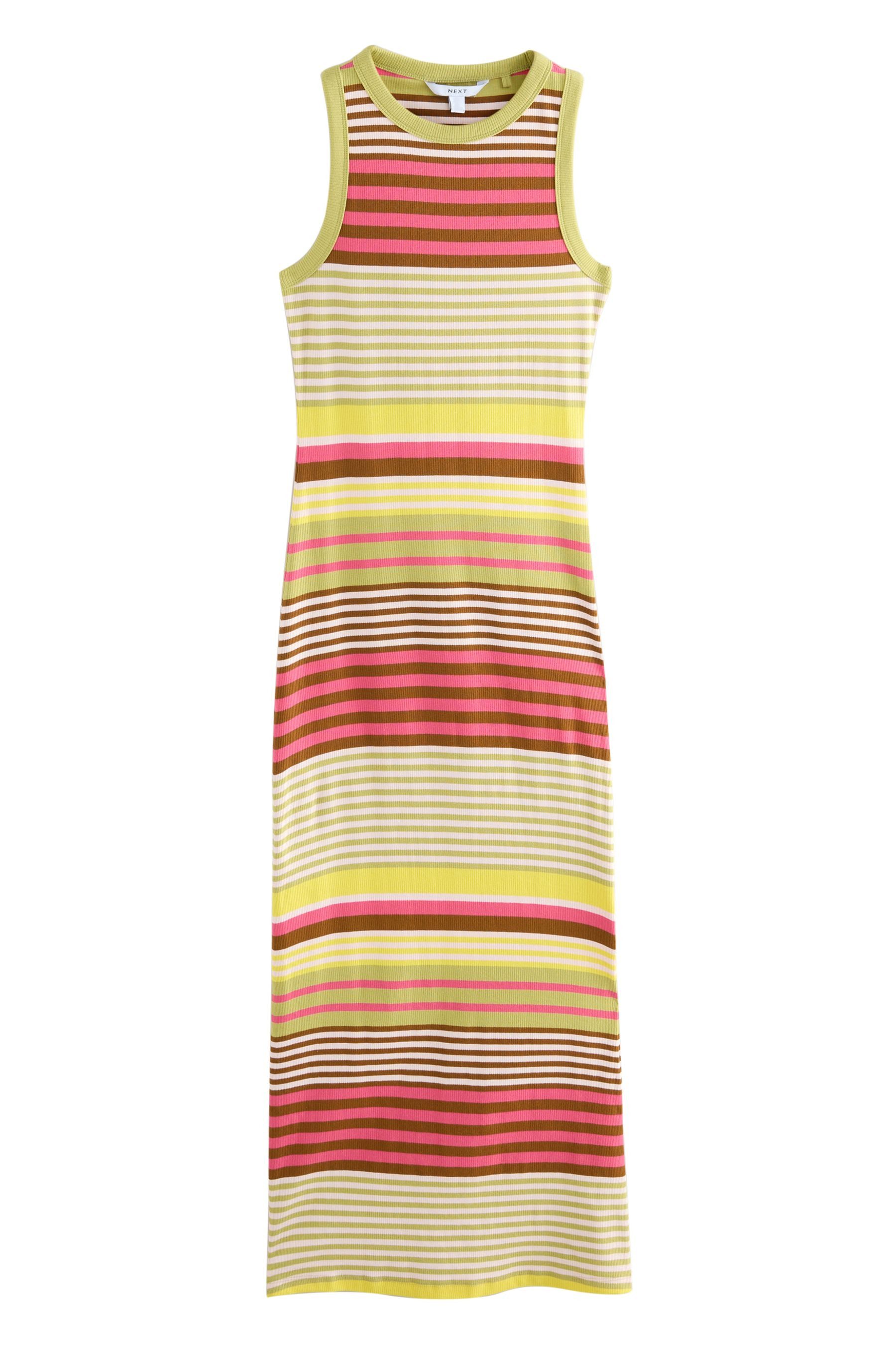 Next Maxikleid Geripptes, ärmelloses Maxikleid mit Ringerrücken (1-tlg) günstig online kaufen