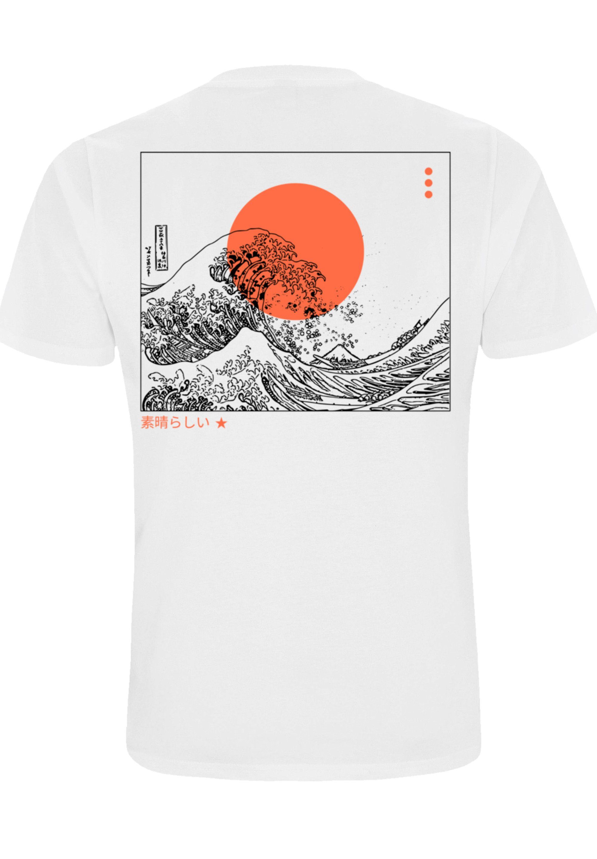 F4NT4STIC T-Shirt Kanagawa Welle Japan Arbeitsbedingungen Wave fairen Hergestellt und Print