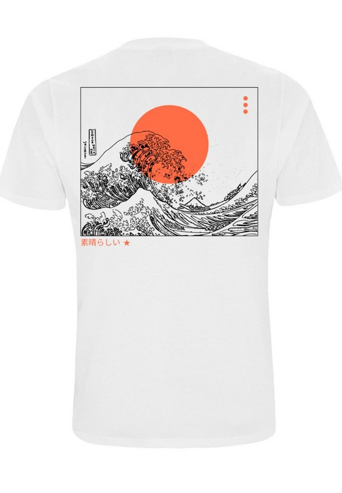 Arbeitsbedingungen F4NT4STIC Japan Kanagawa Print, T-Shirt Hergestellt fairen Wave und Welle