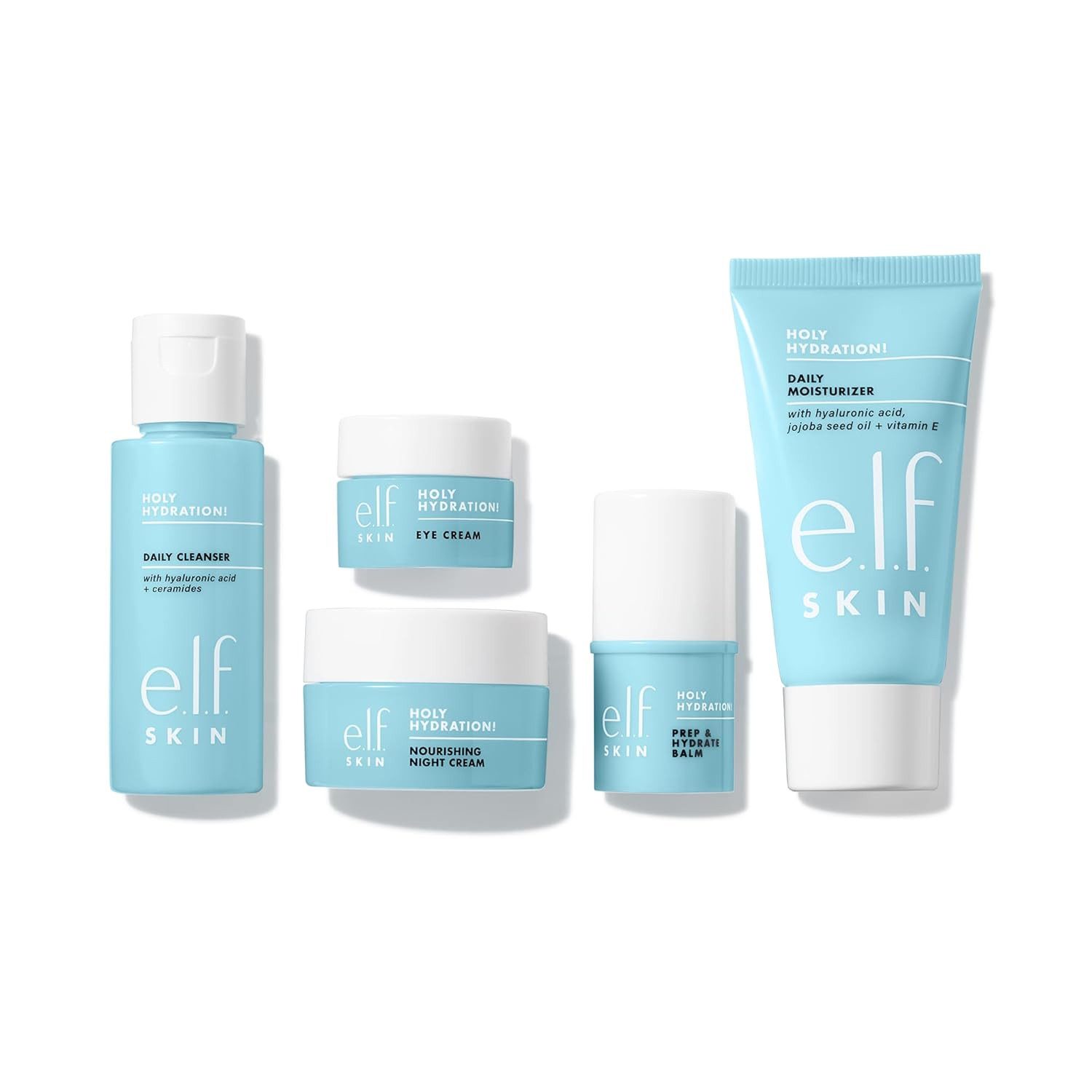 e.l.f Hautpflege-Set SKIN Jet Set Hydration Kit Reisegröße Vegan & Tierversuchsfrei, 5-tlg., 5-teiliges Pflegeset