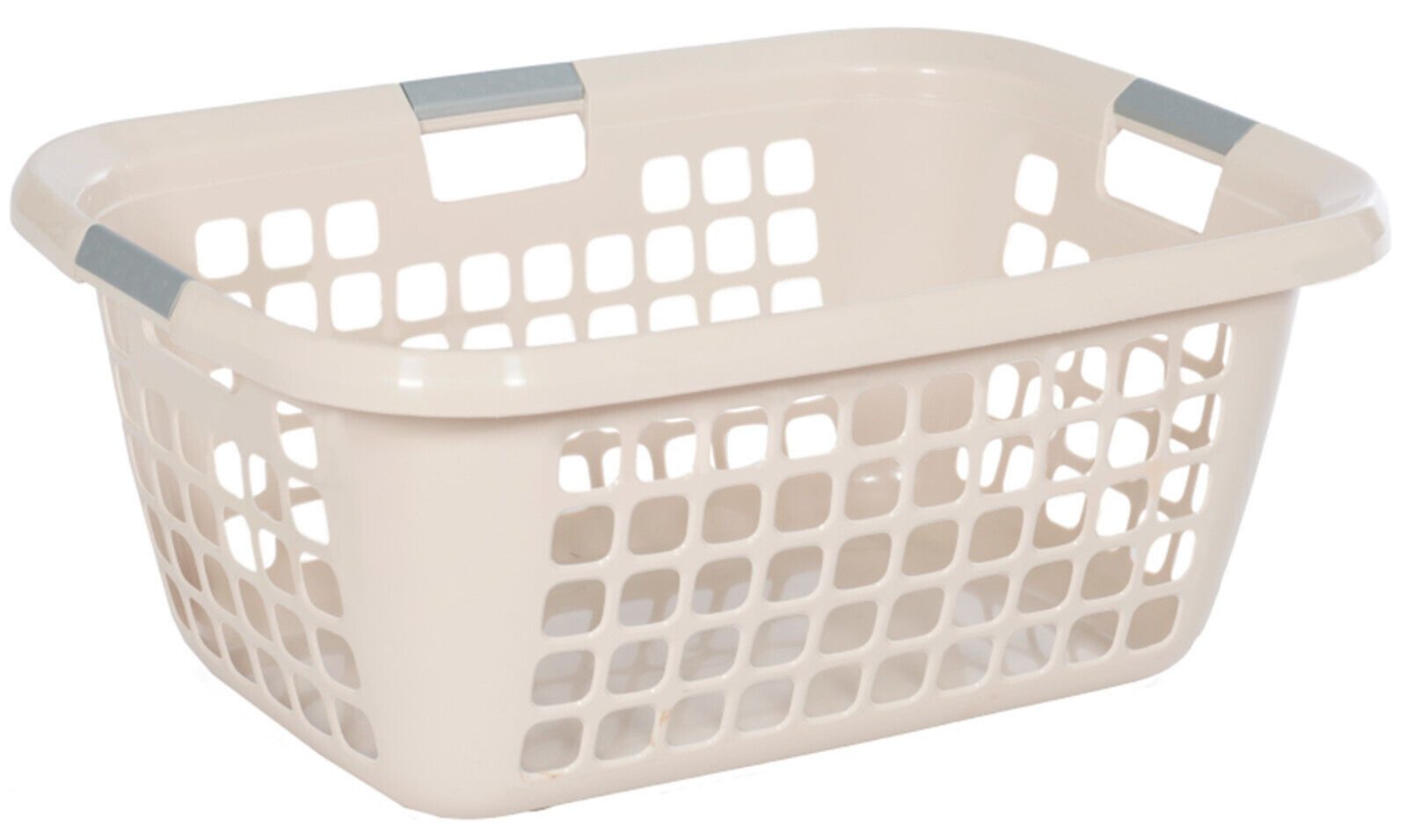 Tekoplastic Wäschekorb Plastik Kunststoff Korb 3 Griffen 50 Liter, Mit
