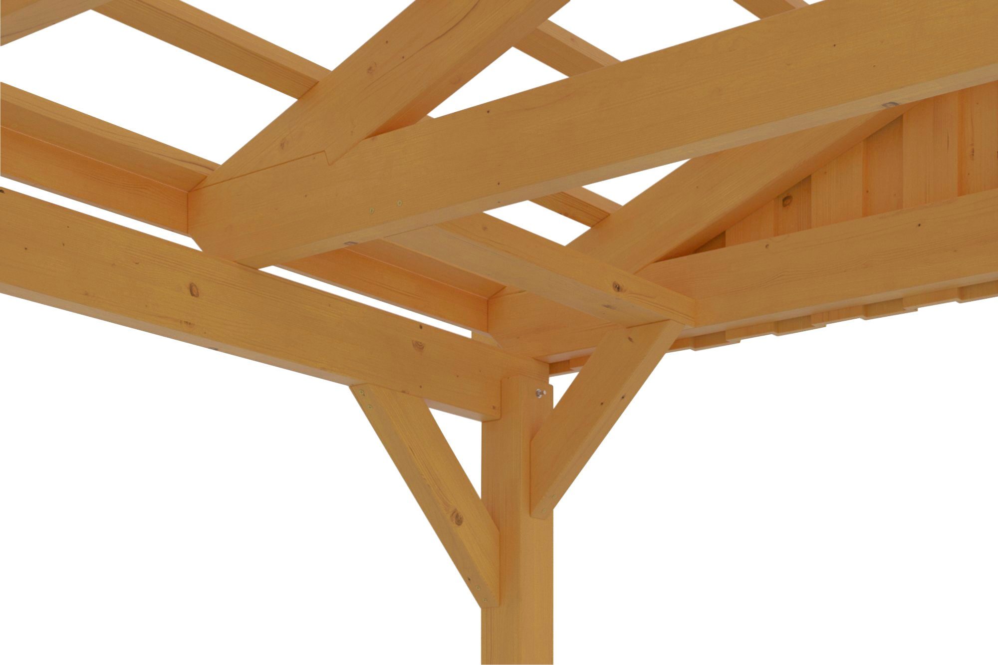 Skanholz Einzelcarport Fichtelberg, BxT: 317x566 cm, 273 cm Einfahrtshöhe, mit Dachlattung