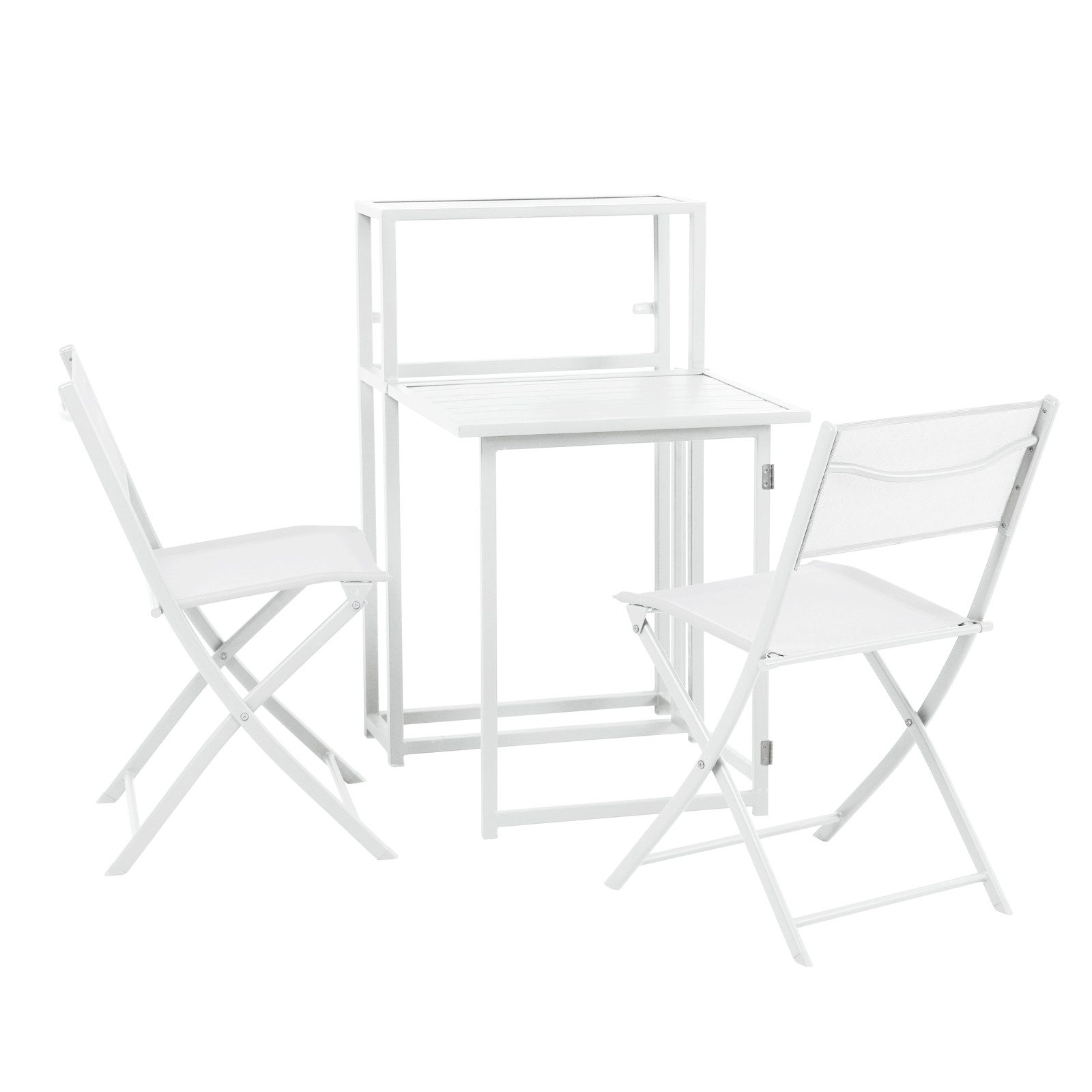 SVITA Balkonset, (Platzsparendes Set, Ausklappbarer Tisch mit 2 Stühlen und günstig online kaufen