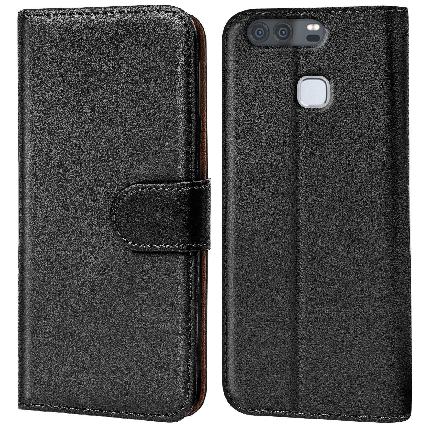 CoolGadget Handyhülle Book Case Handy Tasche für Huawei P9 5,2 Zoll, Hülle Klapphülle Flip Cover für P9 Schutzhülle stoßfest