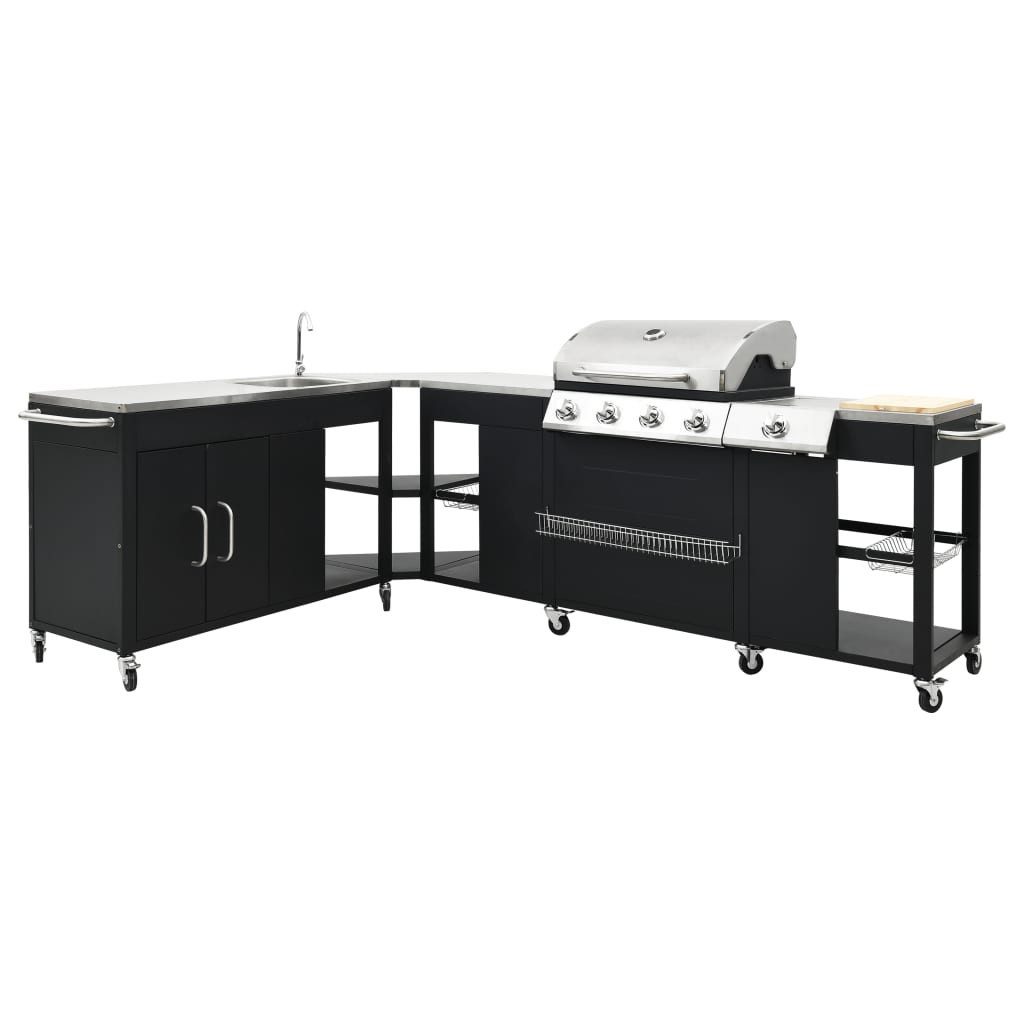 vidaXL Holzkohlegrill G-Grill KIT 4 1 HOEK DE MODEL