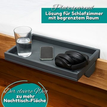 Alavya Home® Nachttisch MILO I Bettablage Etagenbettregal für Kinder und Erwachsenen, für Studentenwohnheimzimmer I Nachttisch-Tablett Organizer aus Kiefer