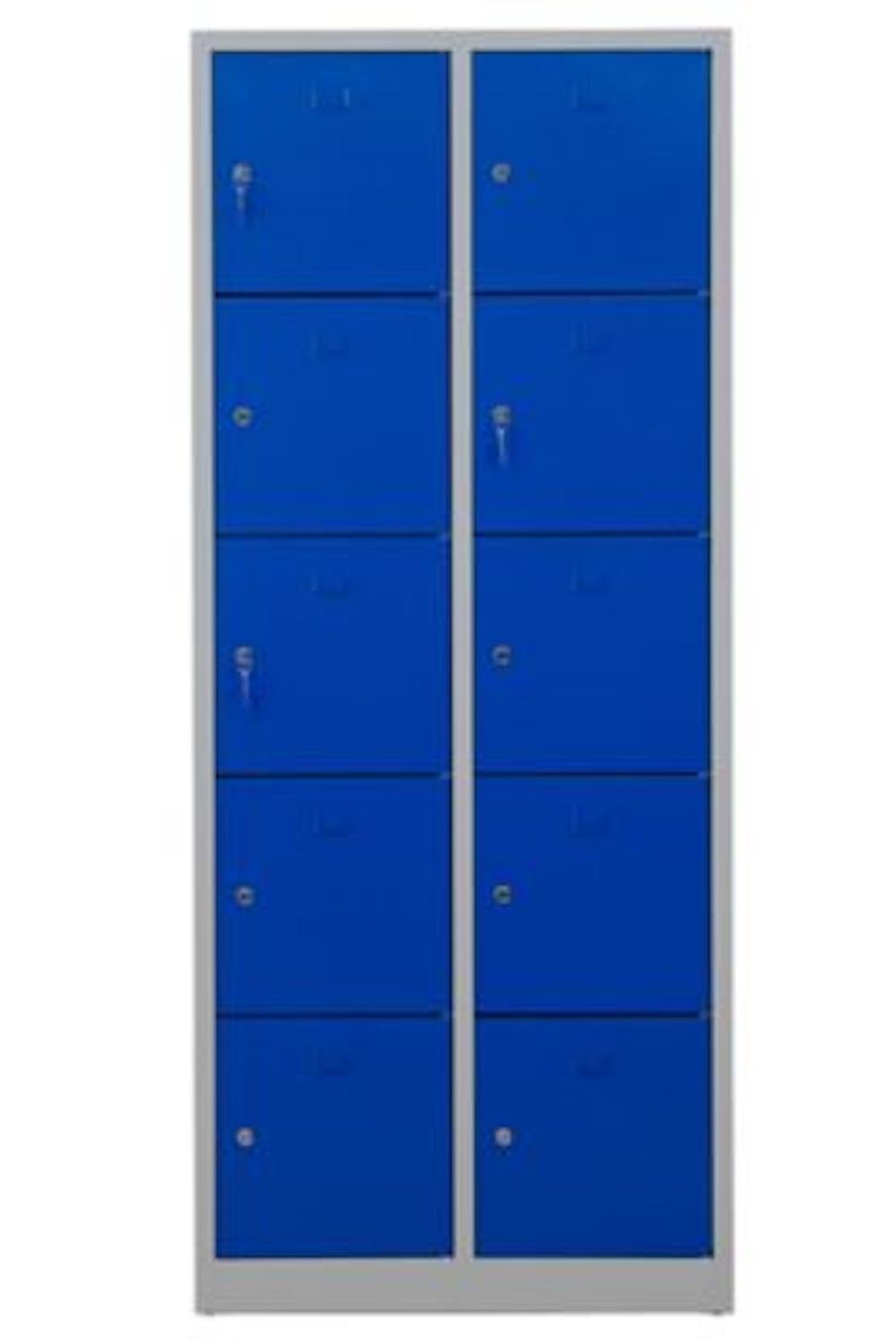PROREGAL® Spind Schließfachschrank Falcon, Medium, HxBxT 190x80x45cm, Grau-Blau