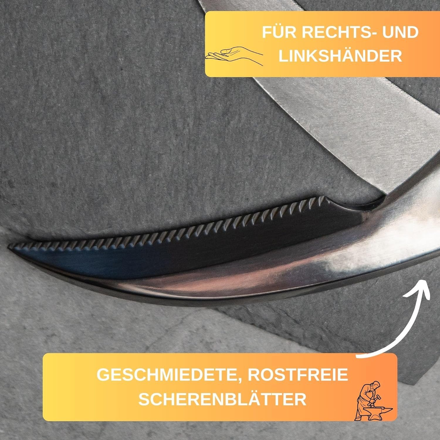 Thiru Geflügelschere Premium Küchenschere mit Federmechanismus für Rechts- und Linkshänder, (1-tlg), Federmechanismus, für Rechts- & Linkshänder, Aufbewahrungshülle