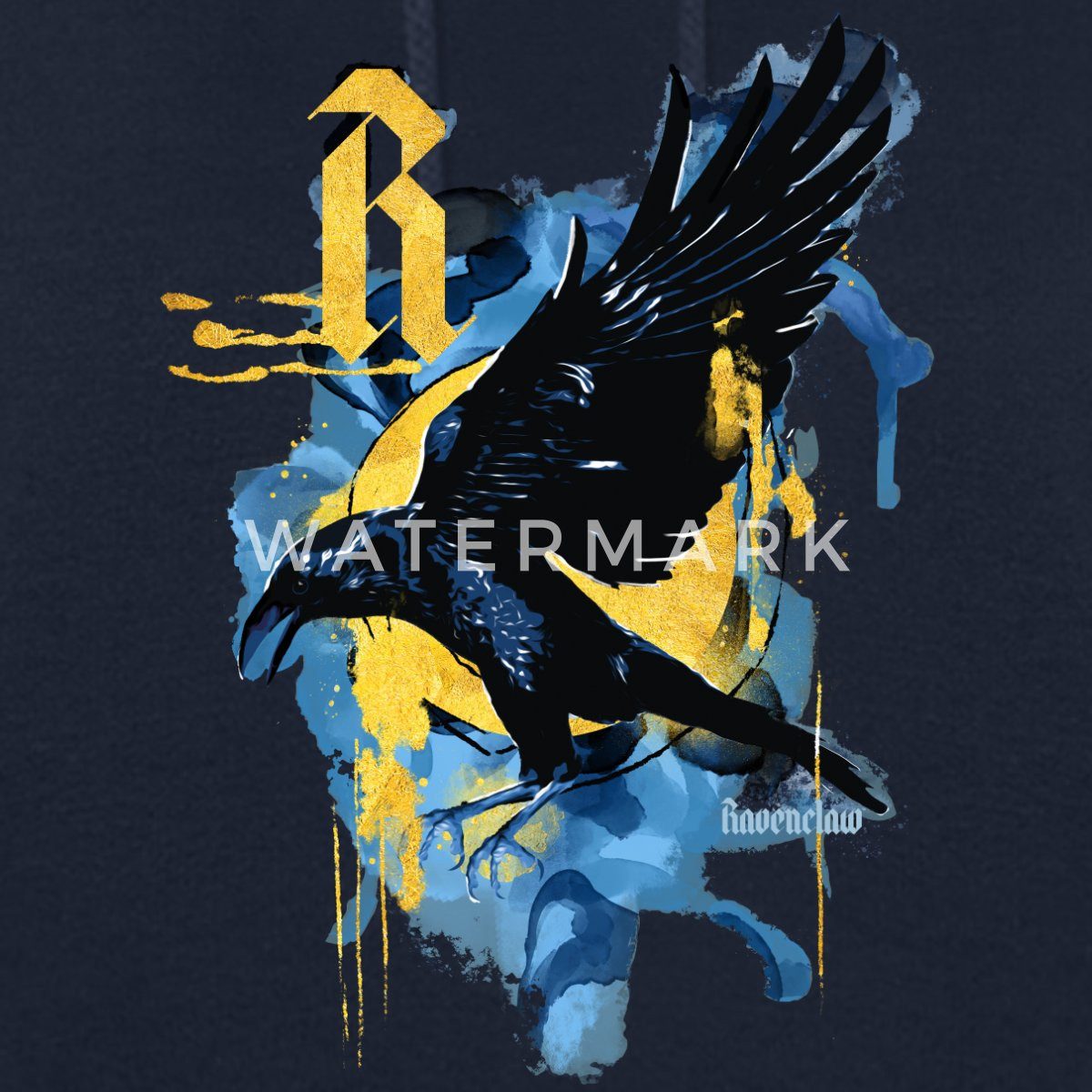 Spreadshirt Hoodie Harry Potter Haus Ravenclaw Rabe Damen Hoodie (1-tlg)
