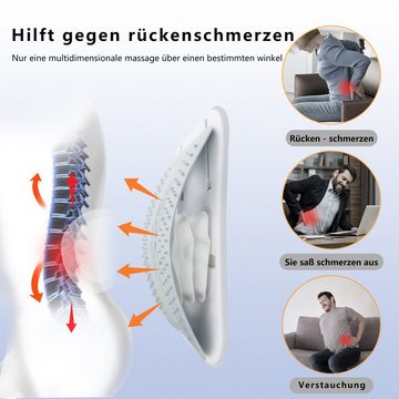 HYIEAR Rückentrainer Rückenmassagegerät(grau 1 Stück), verstellbares/Airbag-Stützdesign, Geeignet bei Lendenwirbelstützen, Skoliose, Ischias