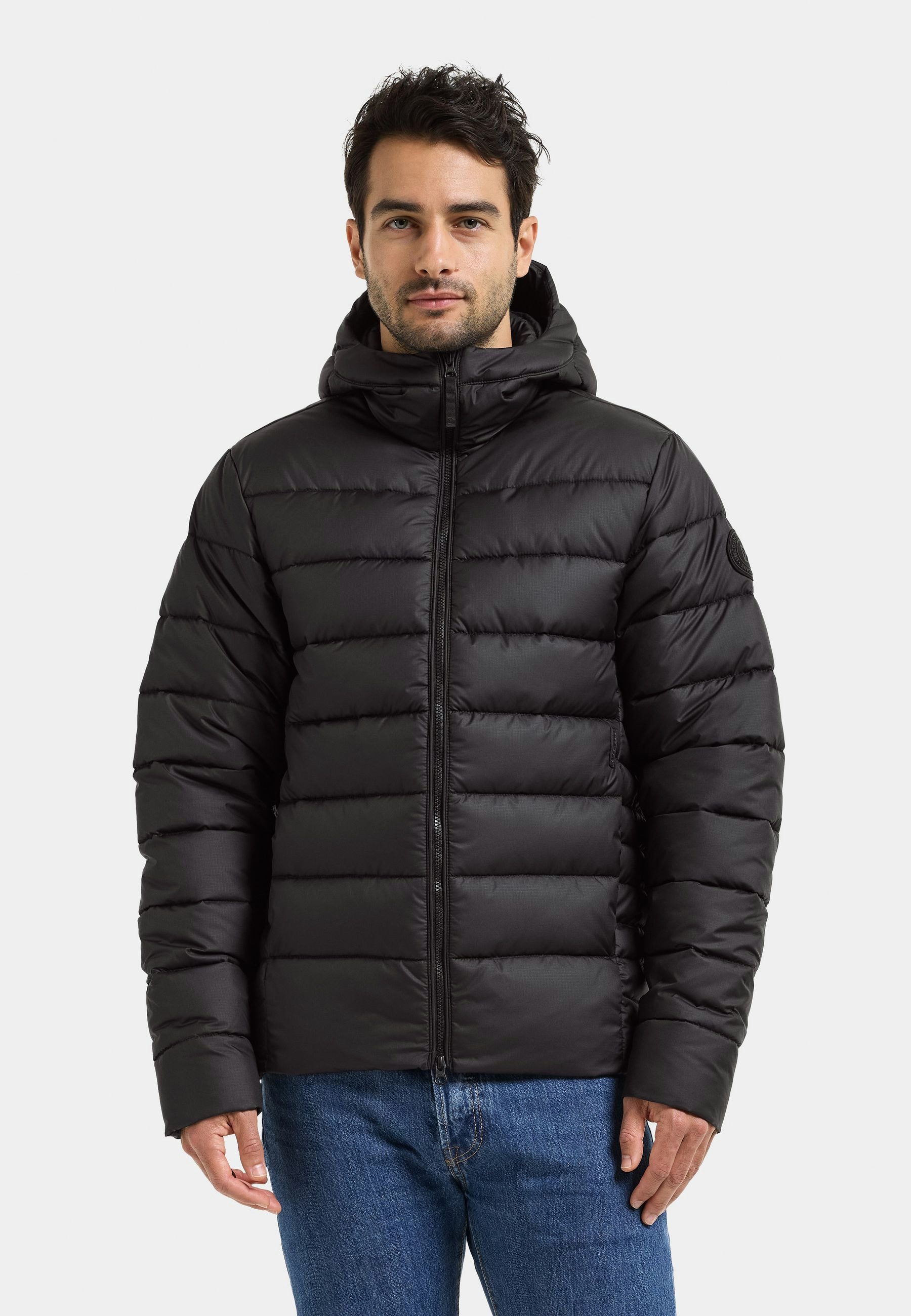 Didriksons Winterjacke Herren Steppjacke ED mit Kapuze mit Taschen